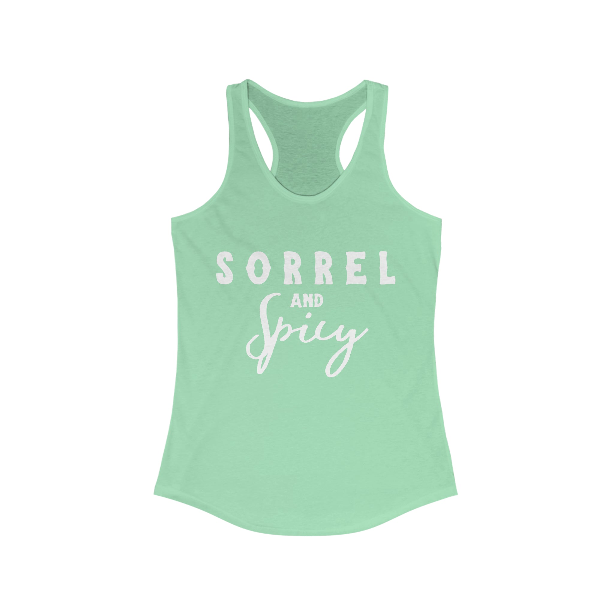 Sorrel & Spicy Racerback Tank Horse Color Shirts Printify XS Solid Mint