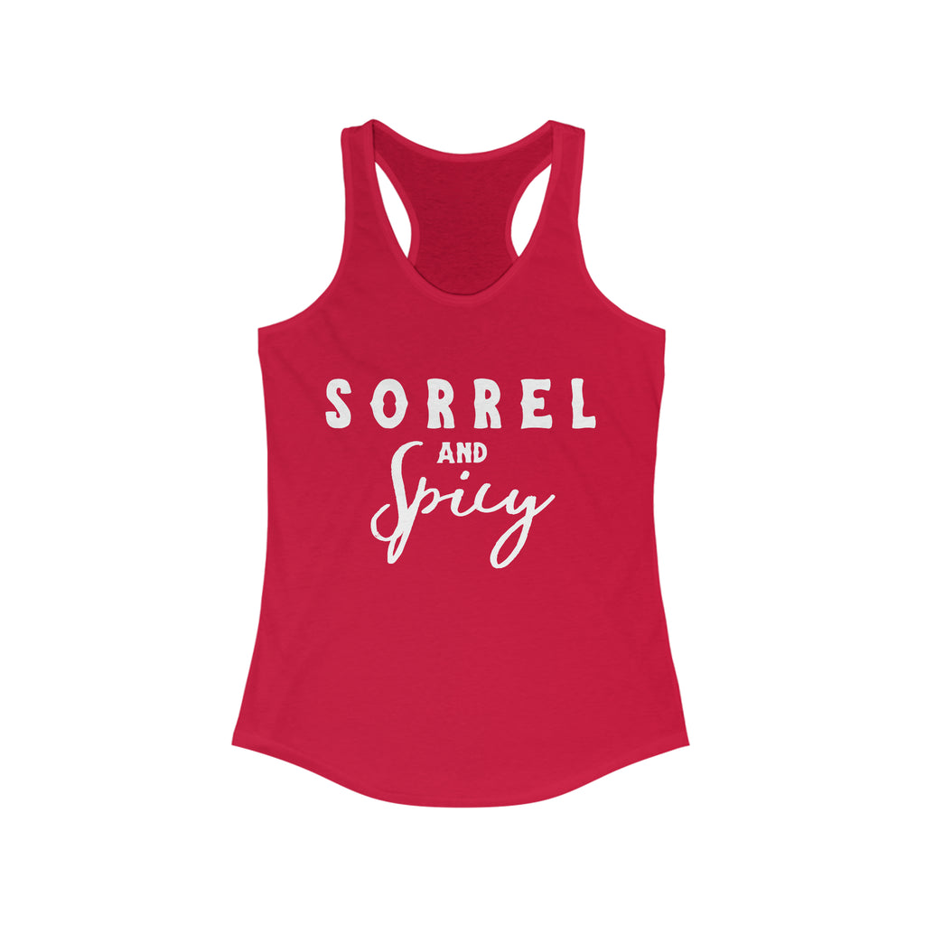 Sorrel & Spicy Racerback Tank Horse Color Shirts Printify XS Solid Red 