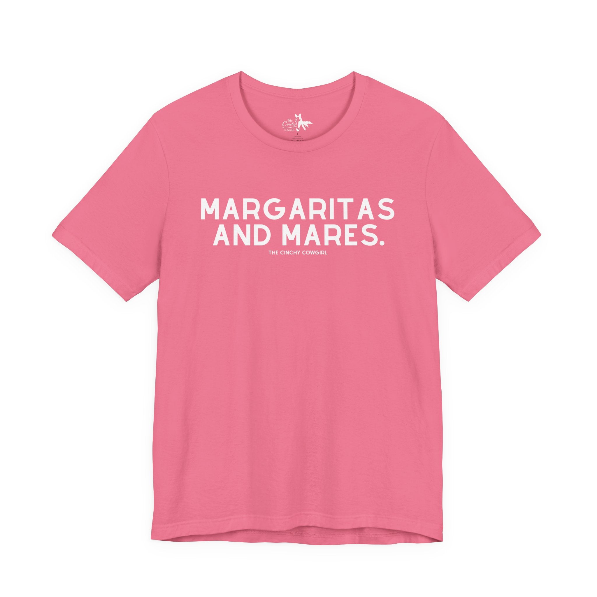 Margaritas & Mares Short Sleeve Tee T-Shirt The Cinchy Cowgirl - Print Charity Pink XS