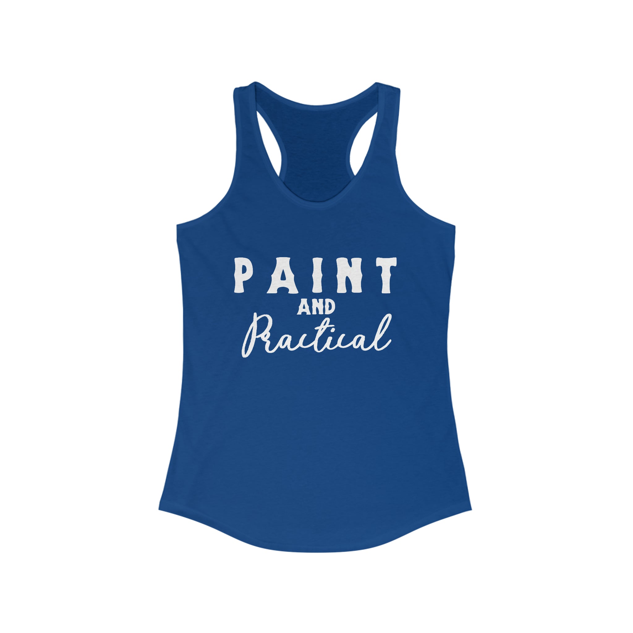 Paint & Practical Racerback Tank Horse Color Shirts Printify XS Solid Royal