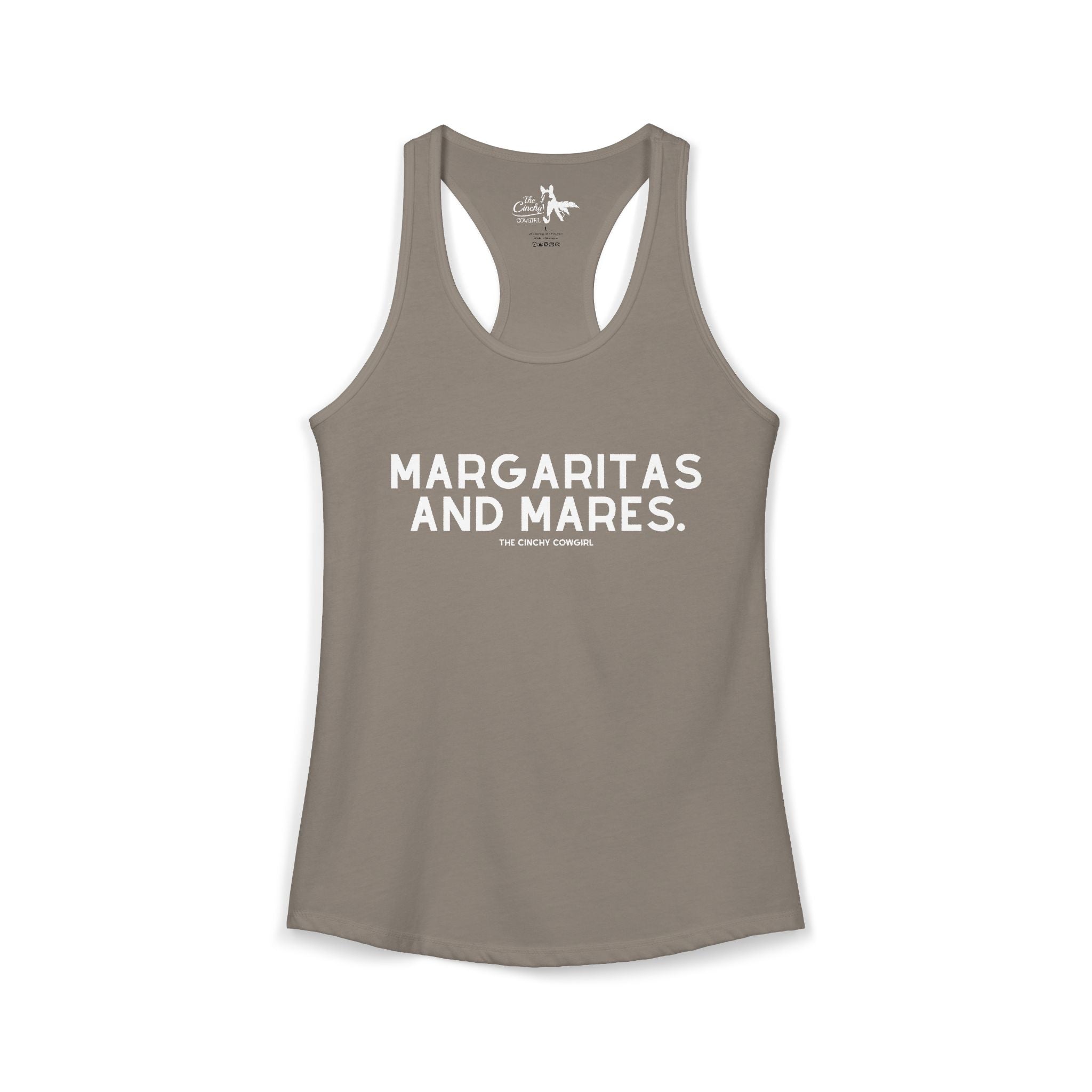 Margaritas & Mares Tank Top Tank Top The Cinchy Cowgirl - Print XS Solid Warm Gray