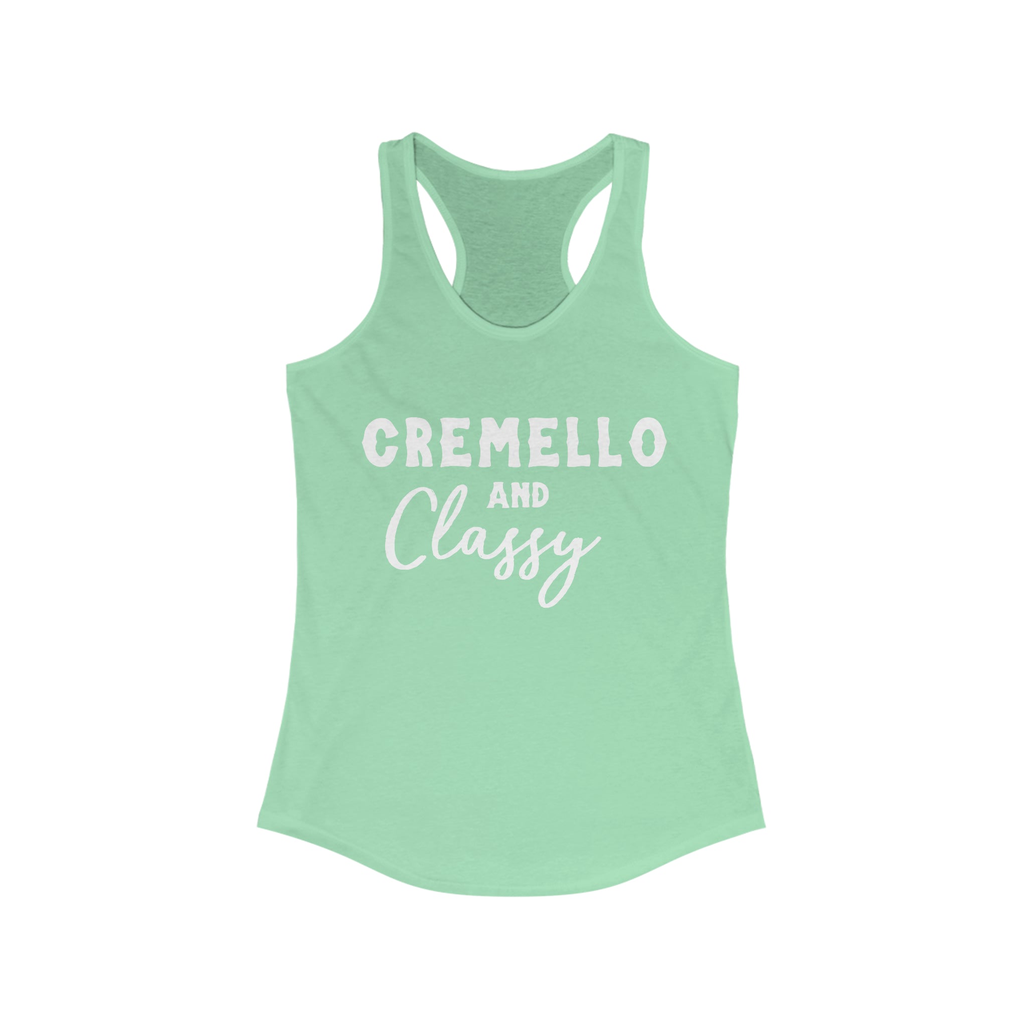 Cremello & Classy Racerback Tank Horse Color Shirts Printify XS Solid Mint