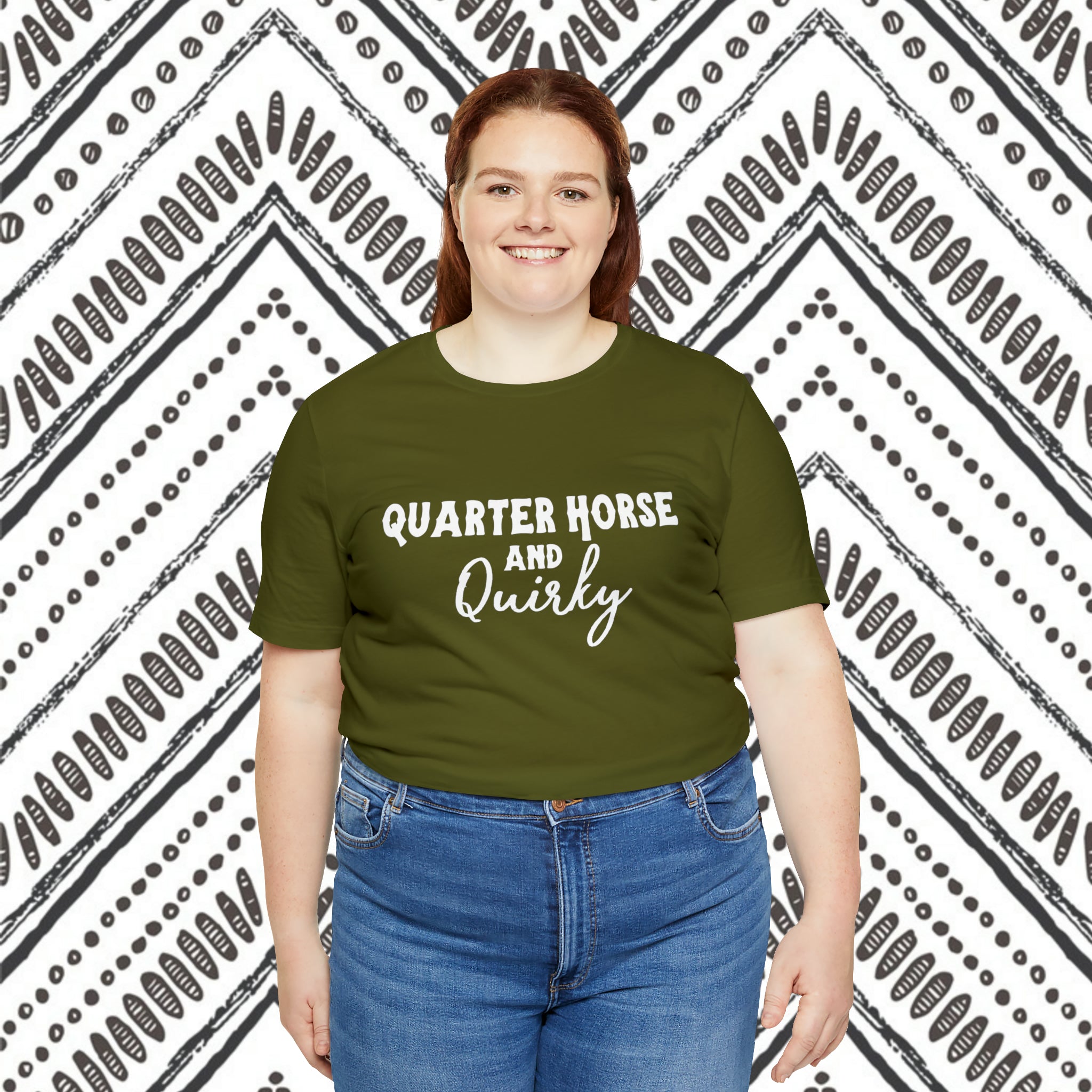 Quarter Horse & Quirky Short Sleeve Tee Horse Color Shirt Printify