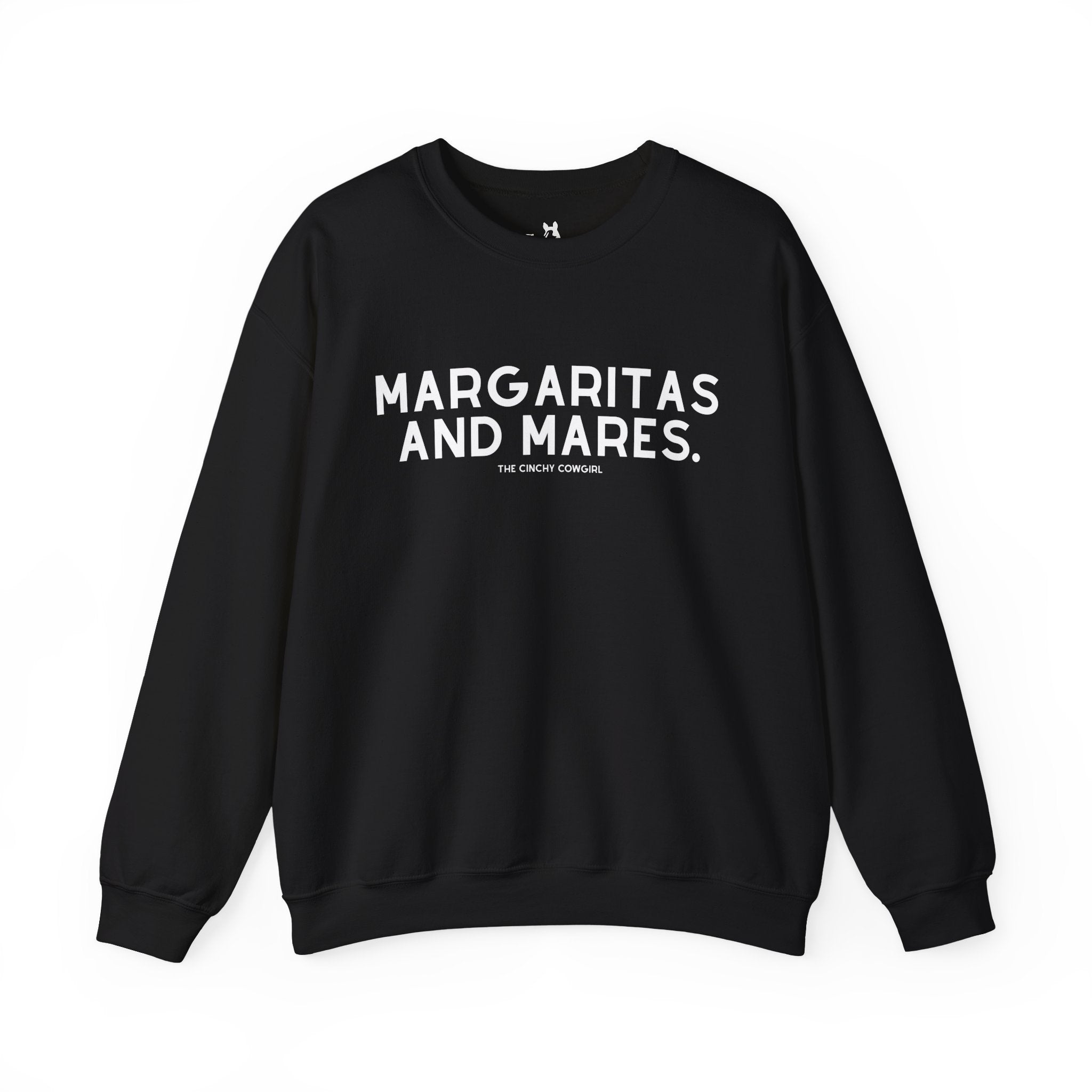 Margaritas and Mares Pullover Graphic Pullover The Cinchy Cowgirl - Print S Black
