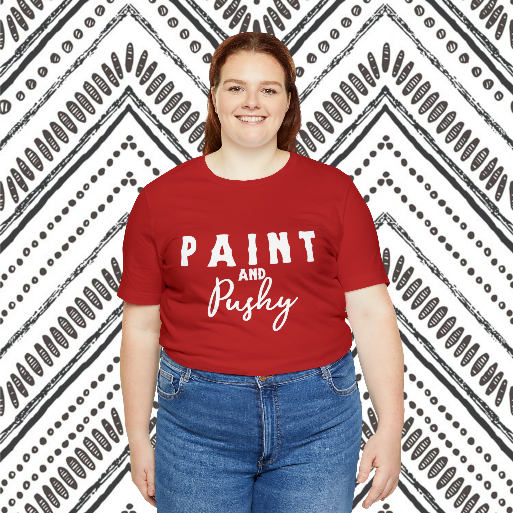 Paint & Pushy Short Sleeve Tee Horse Color Shirt Printify