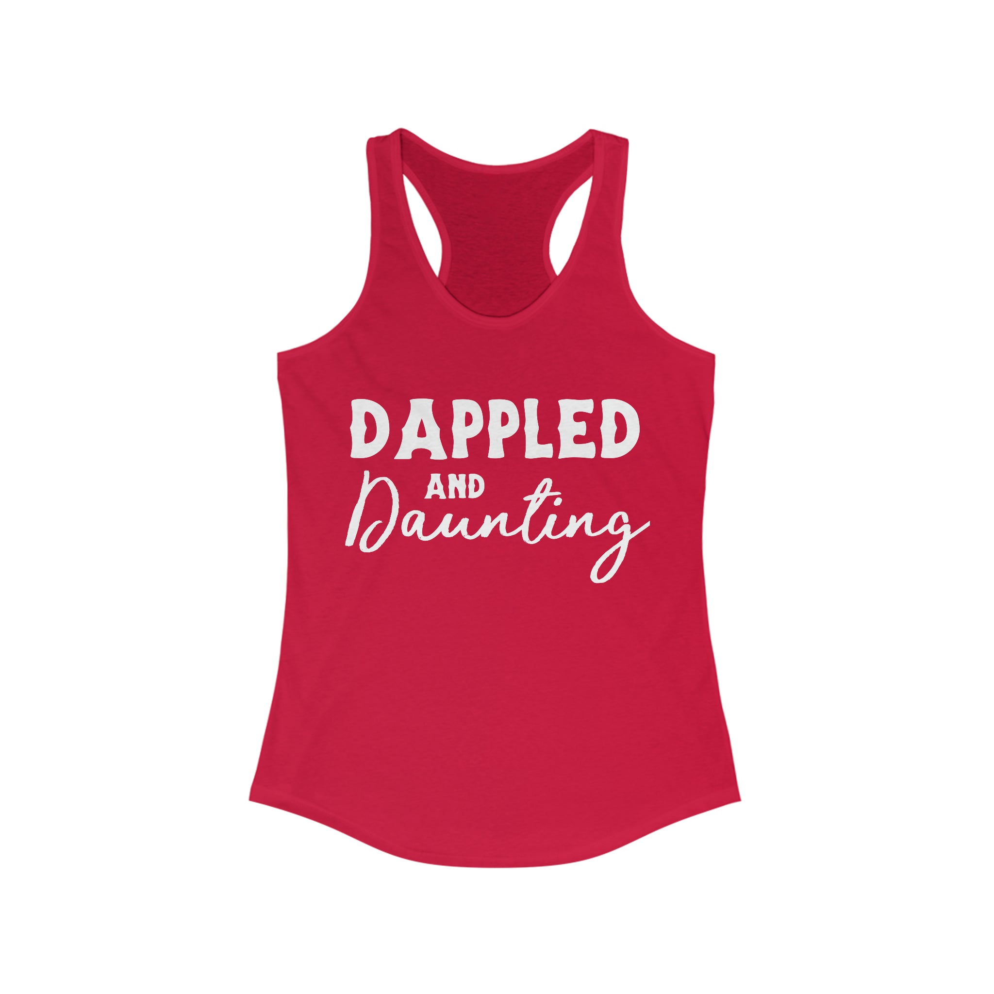 Dappled & Daunting Racerback Tank Horse Color Shirts Printify XS Solid Red