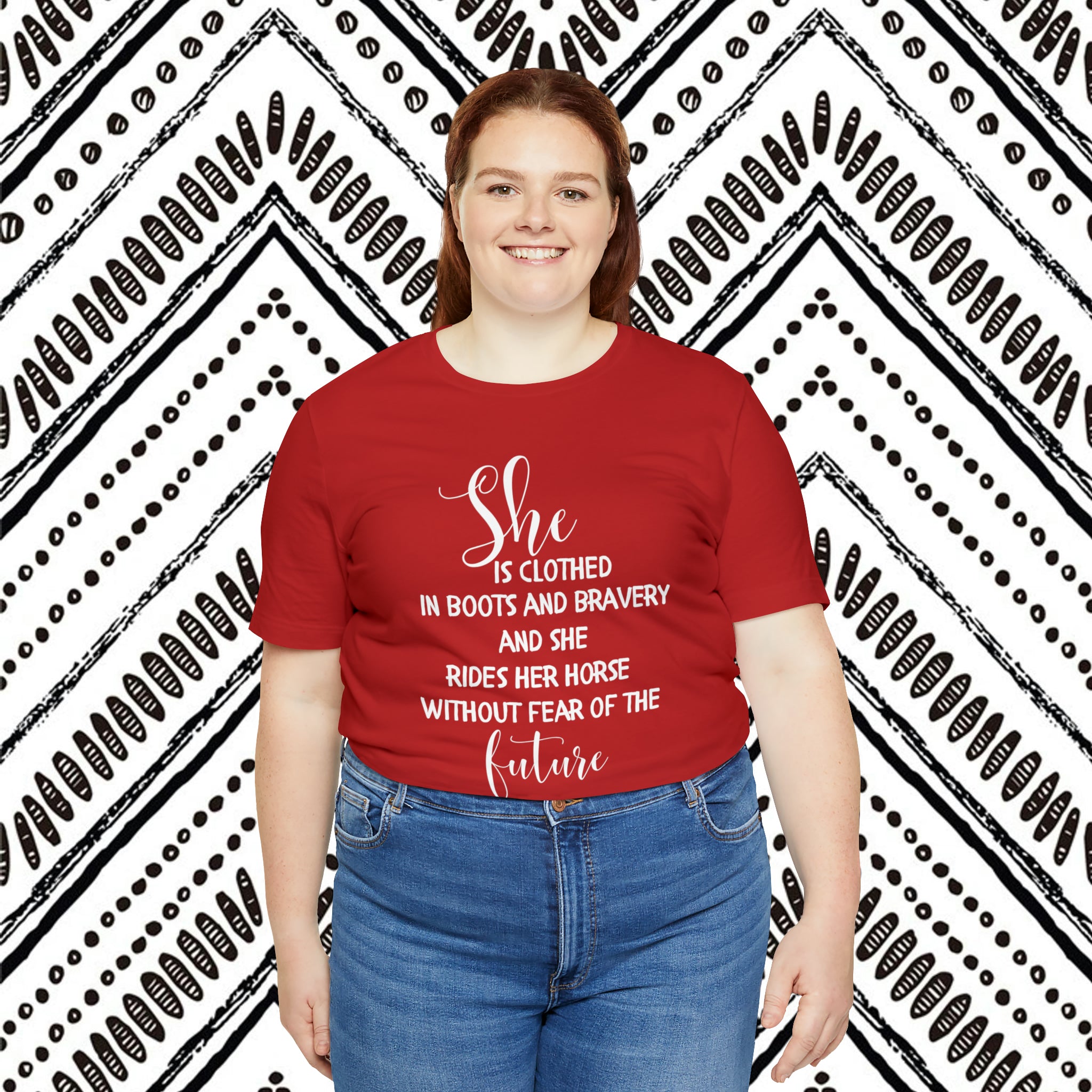 She is Clothed Short Sleeve Tee tcc graphic tee Printify