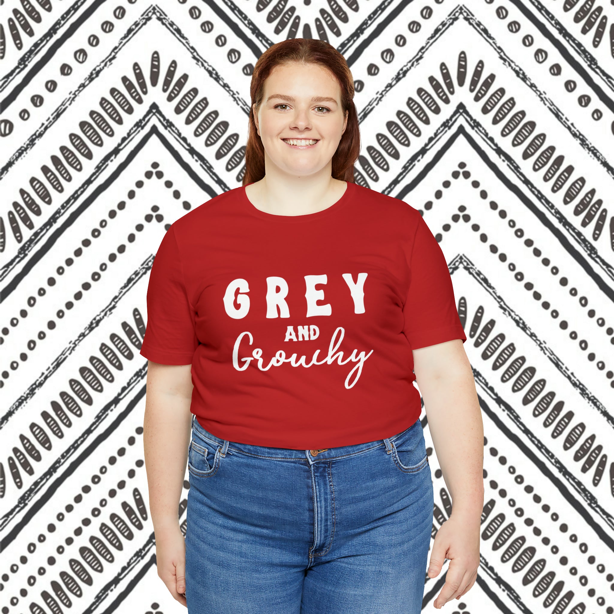 Grey & Grouchy Short Sleeve Tee Horse Color Shirt Printify
