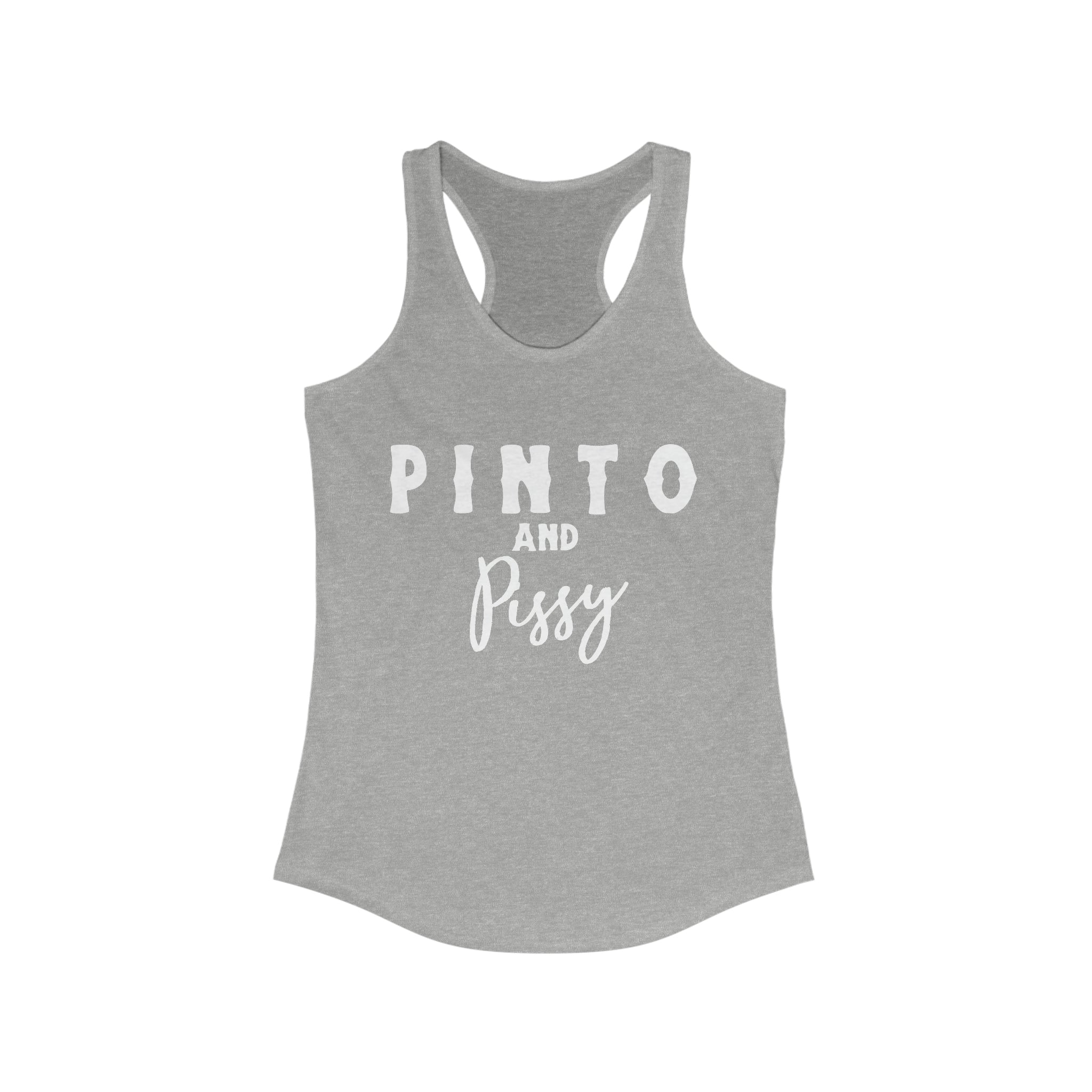 Pinto & Pissy Racerback Tank Horse Color Shirts Printify XS Heather Grey