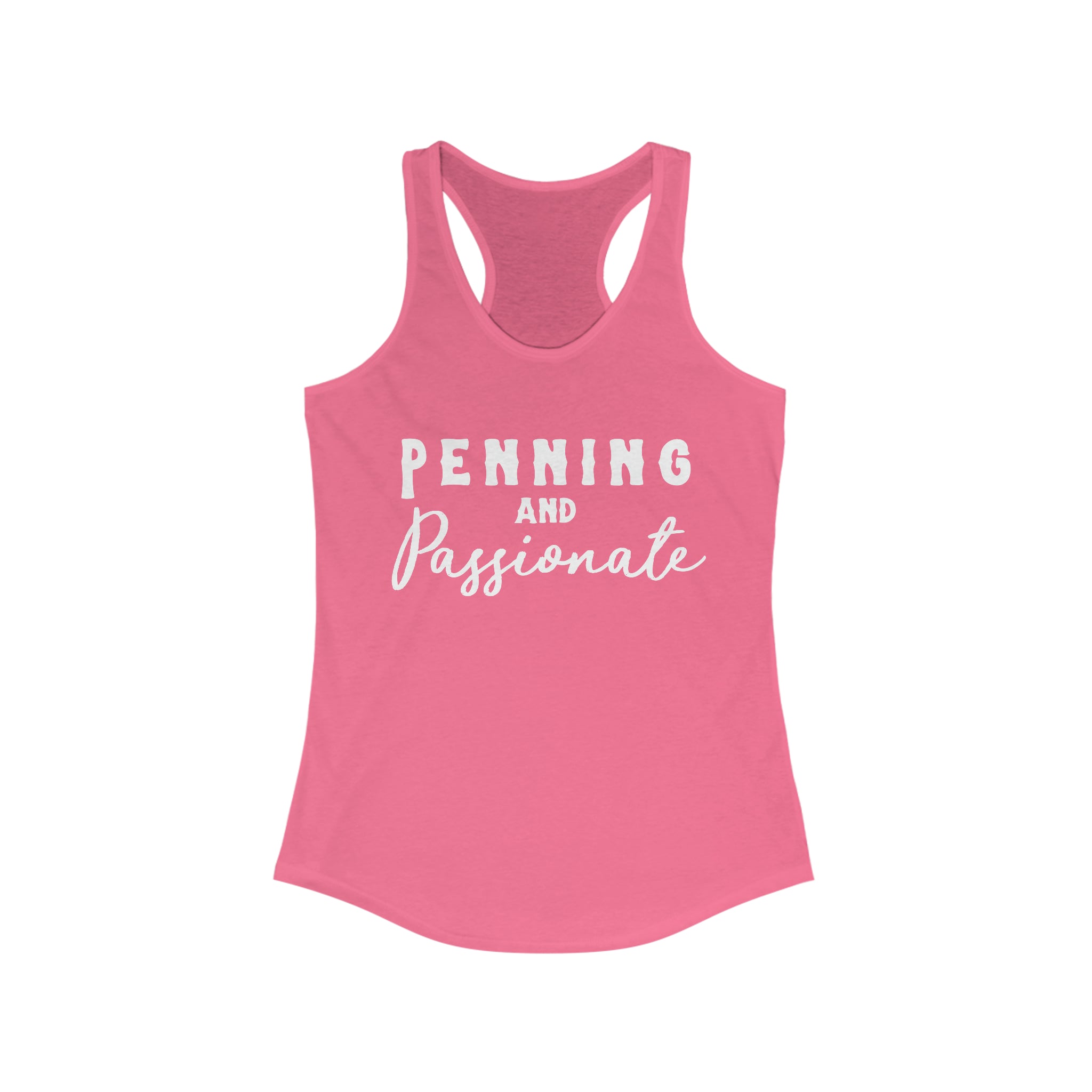 Penning & Passionate Racerback Tank Horse Riding Discipline Tee Printify XS Solid Hot Pink