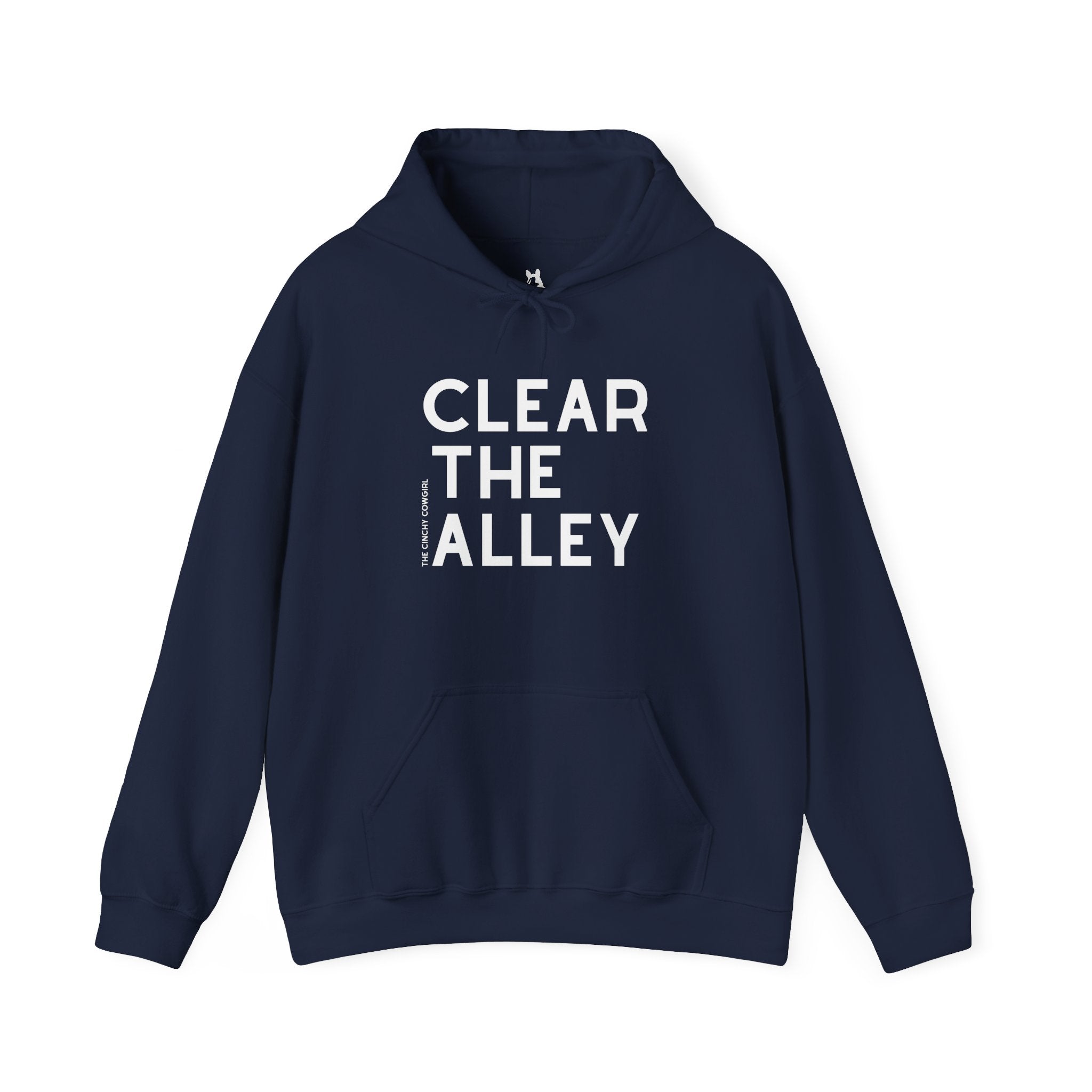 Clear The Alley Hoodie Graphic Hoodie The Cinchy Cowgirl - Print Navy S