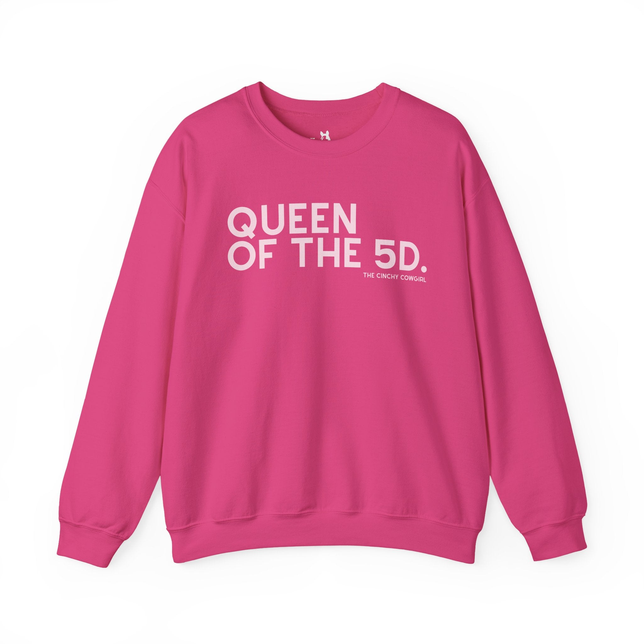 Queen Of The 5D Fleece Pullover Sweatshirt The Cinchy Cowgirl - Print S Heliconia