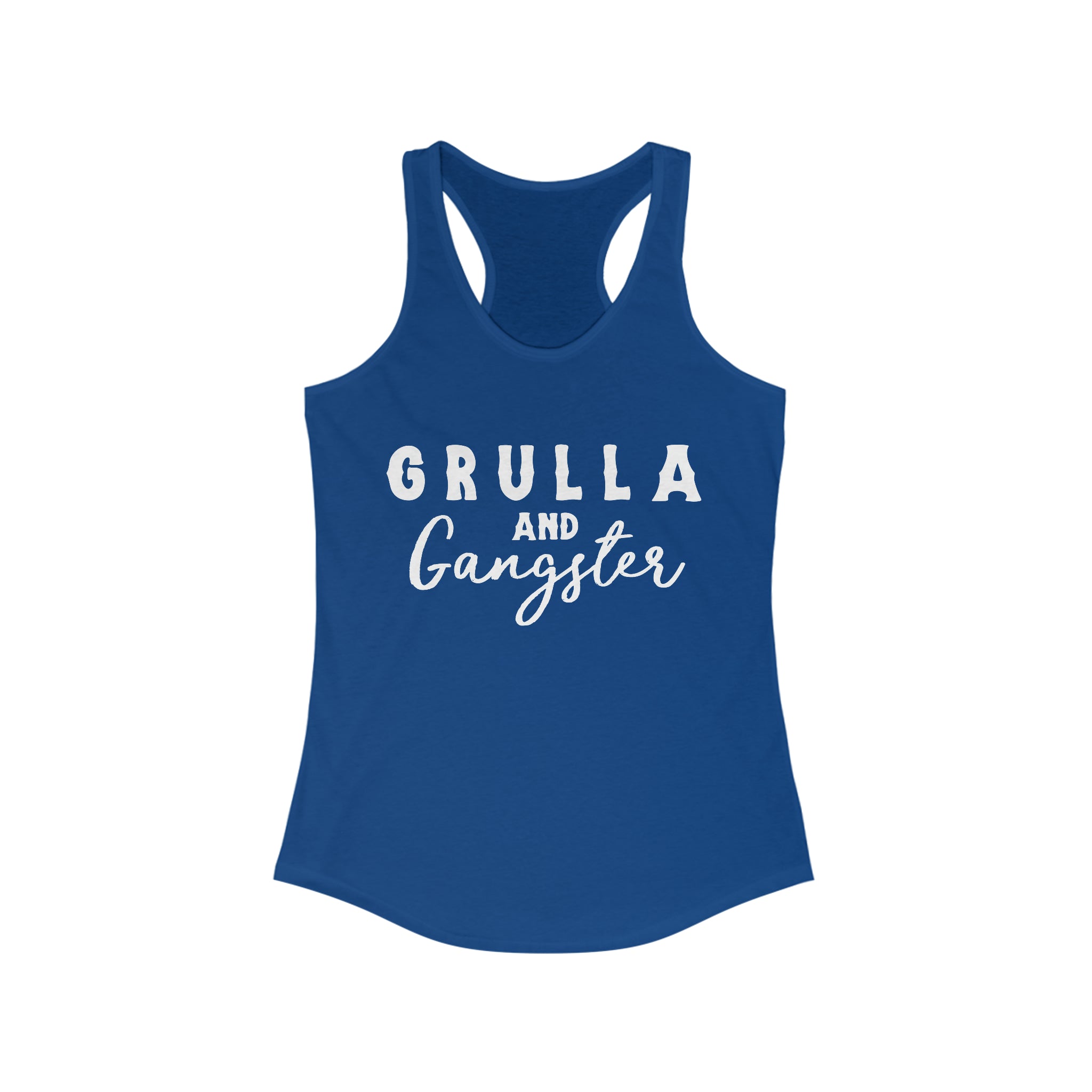 Grulla & Gangster Racerback Tank Horse Color Shirts Printify XS Solid Royal