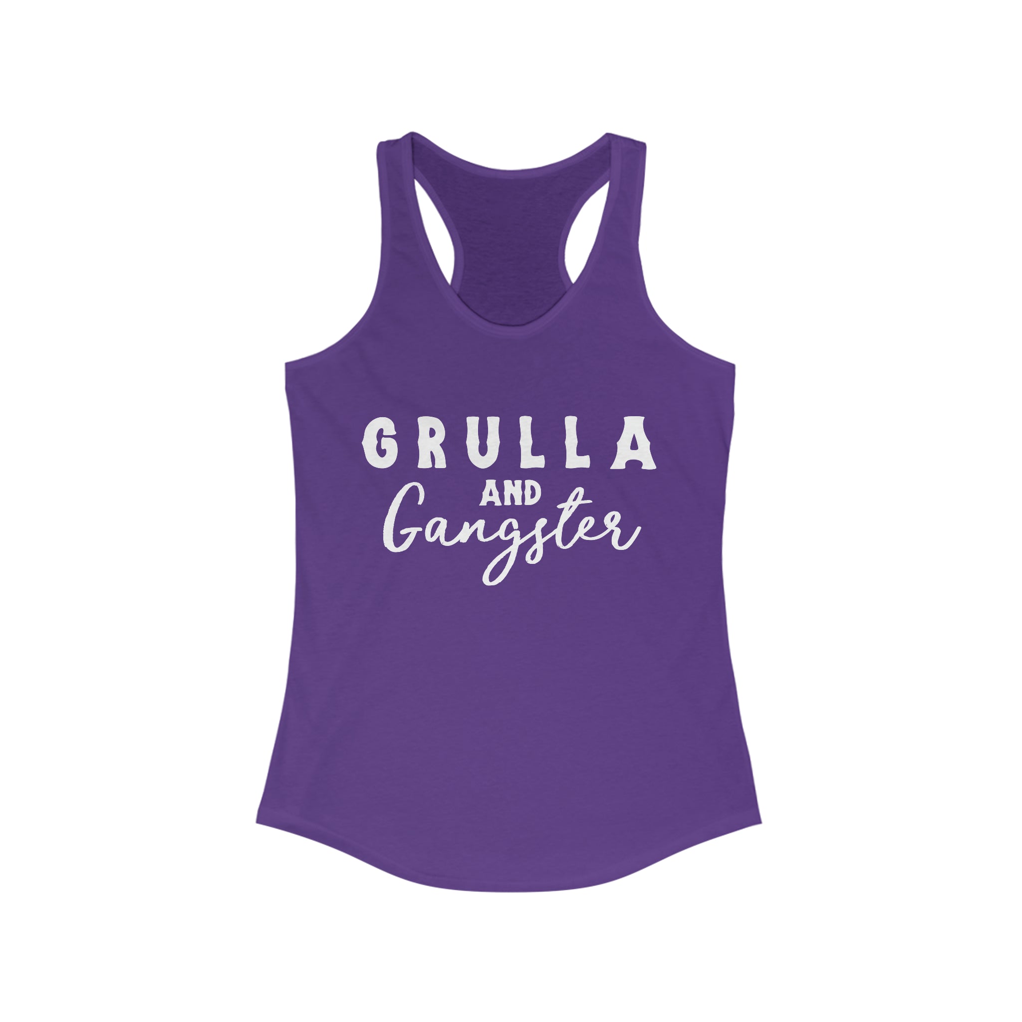 Grulla & Gangster Racerback Tank Horse Color Shirts Printify XS Solid Purple Rush