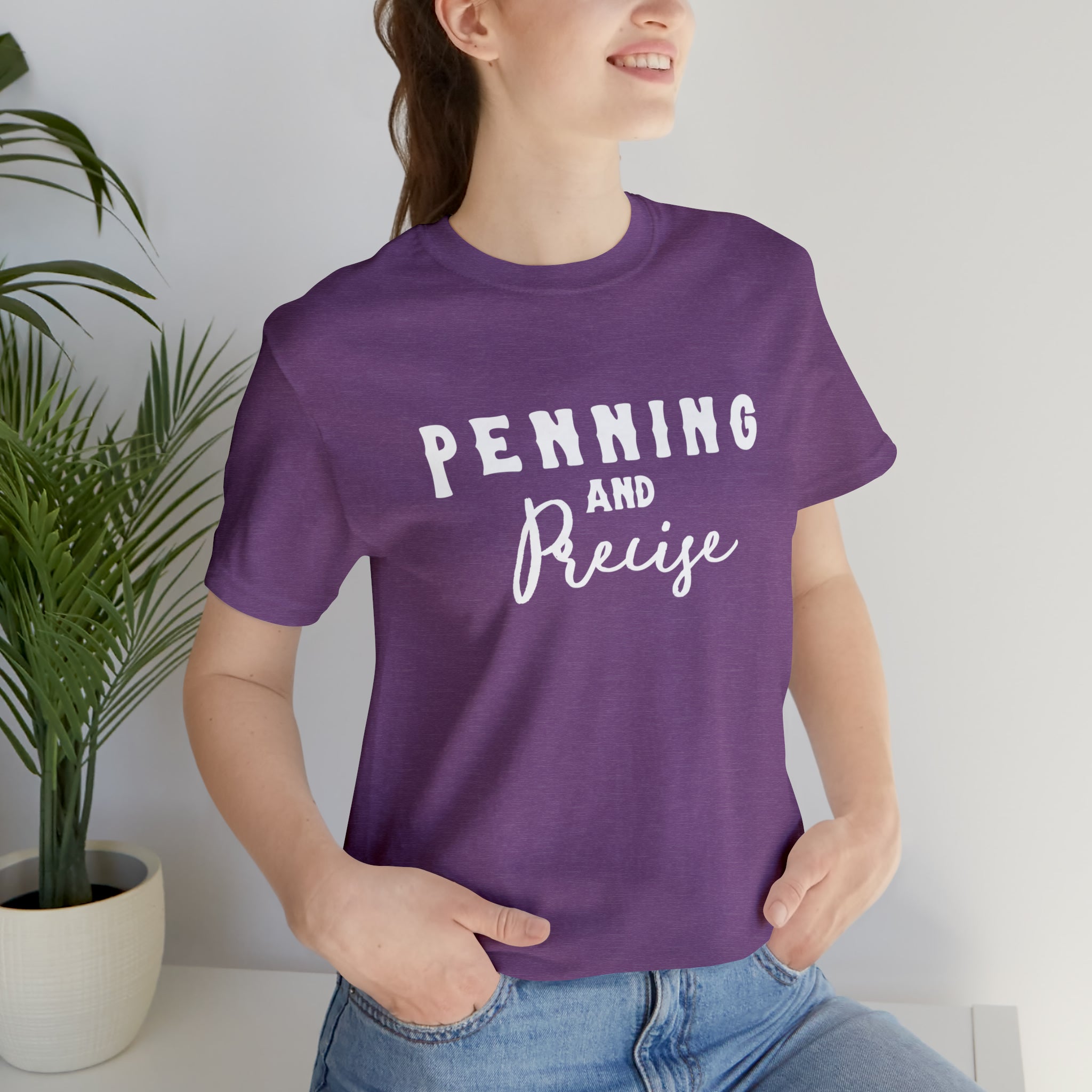 Penning & Precise Short Sleeve Tee Horse Riding Discipline Tee Printify Heather Team Purple XS