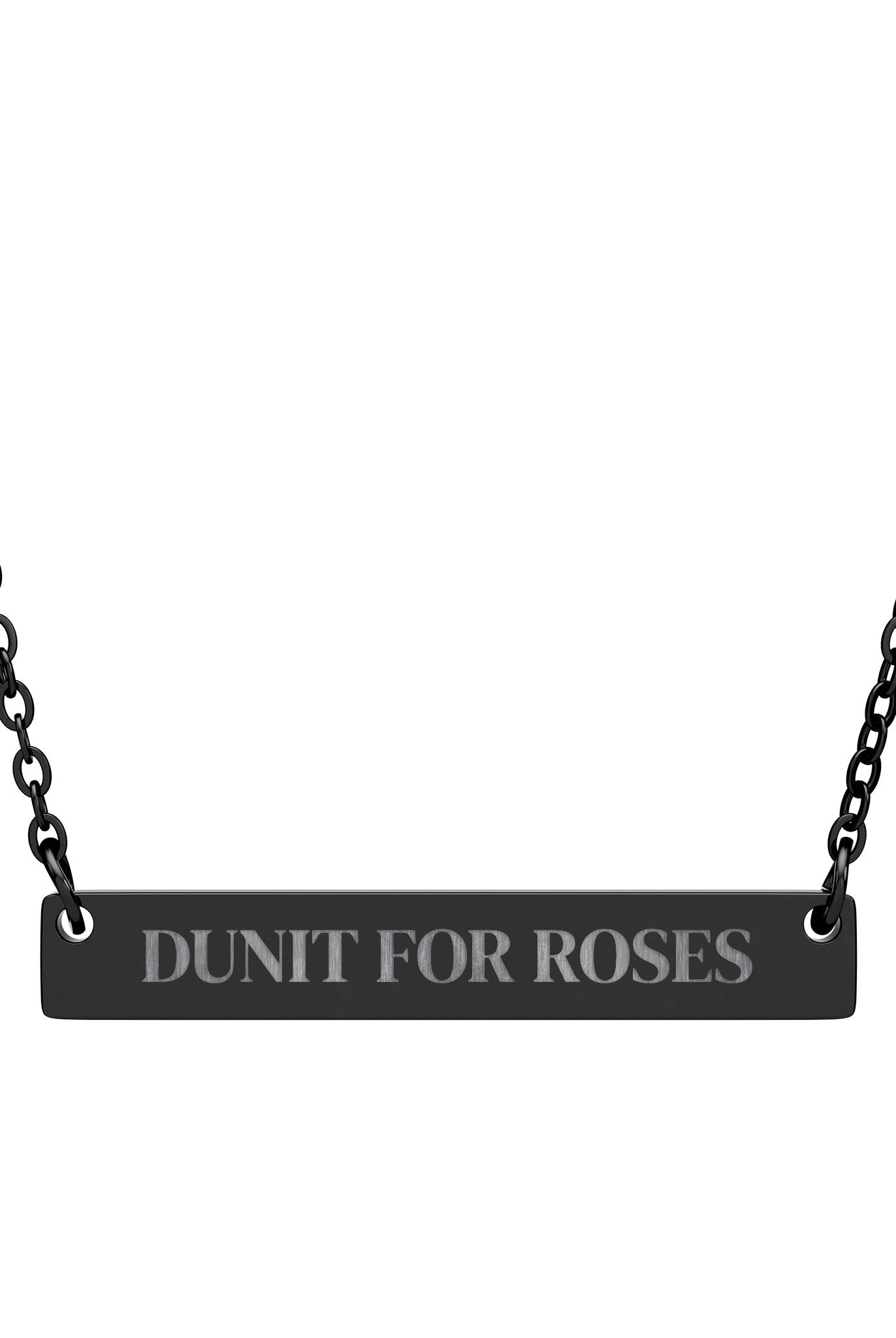 Personalized Horse Name Bar Necklace Accessories The Cinchy Cowgirl - Print One Size Black PVD coating