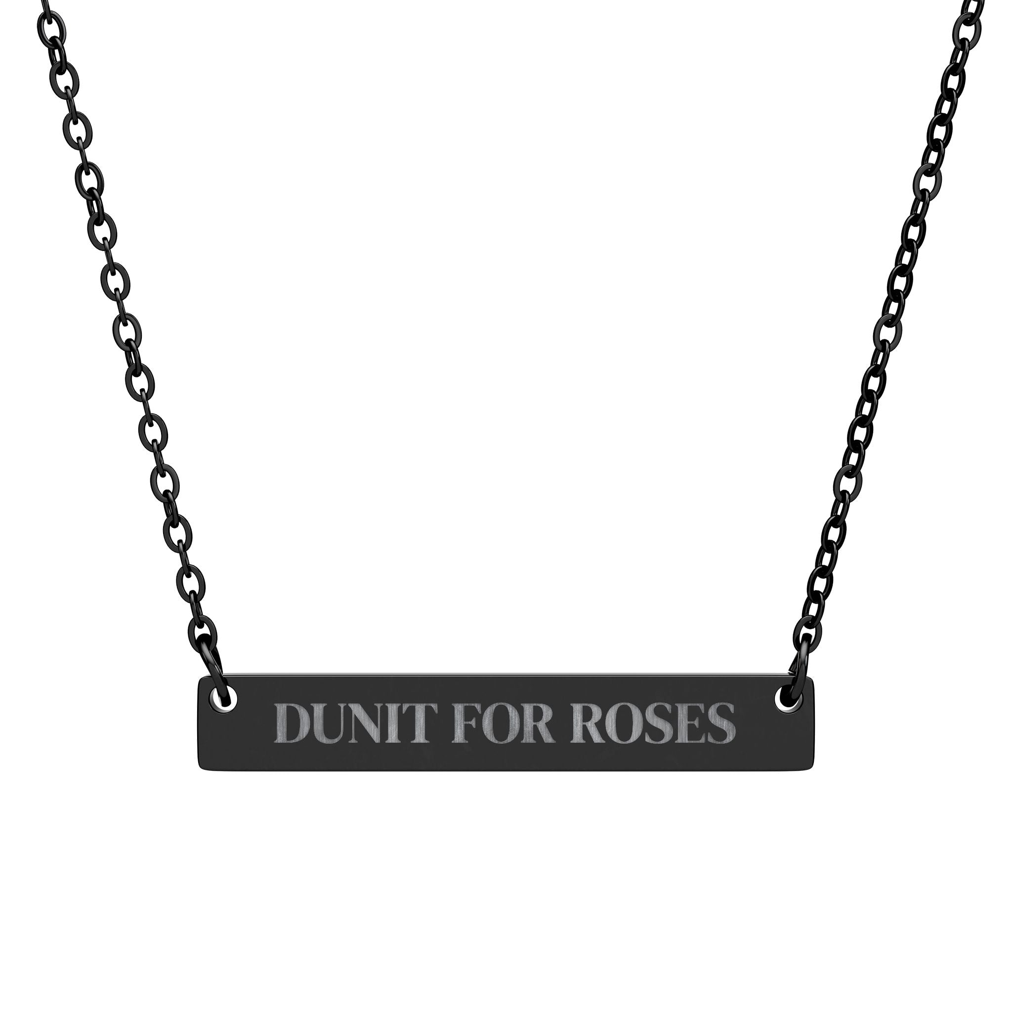 Personalized Horse Name Bar Necklace Accessories The Cinchy Cowgirl - Print One Size Black PVD coating