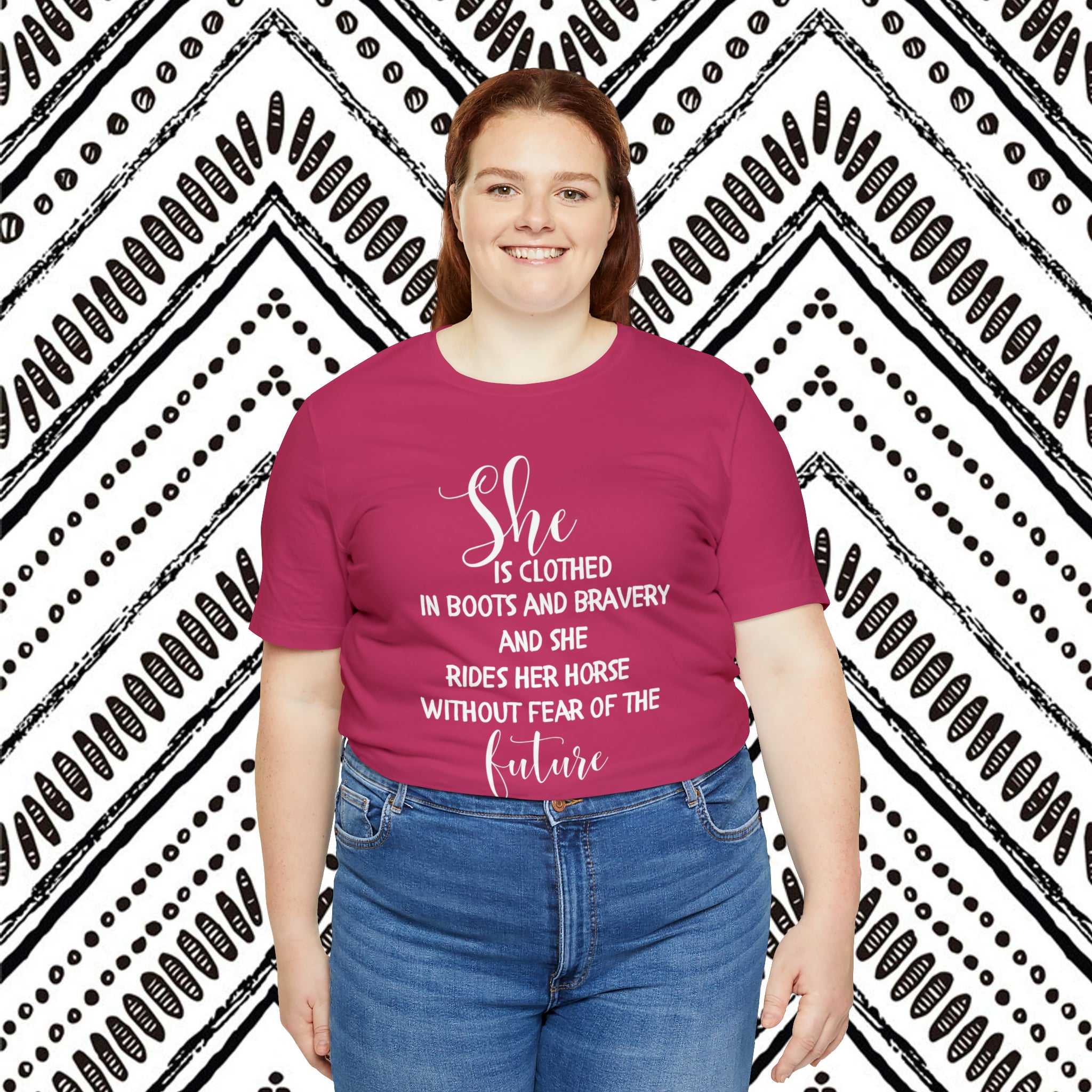She is Clothed Short Sleeve Tee tcc graphic tee Printify