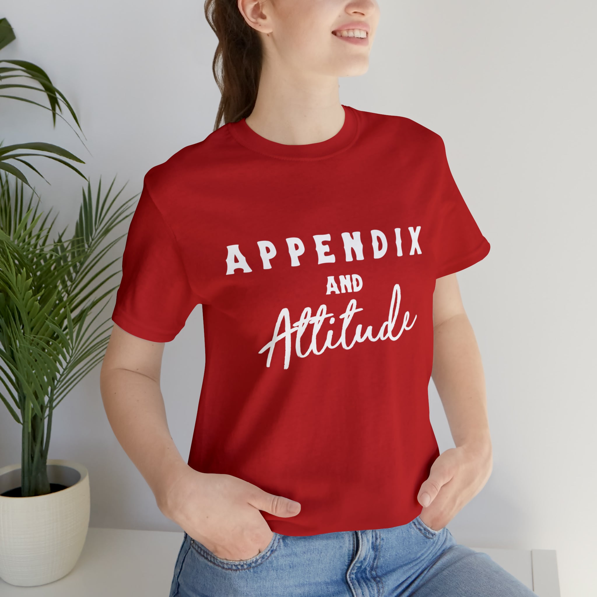 Appendix & Attitude Short Sleeve Tee T-Shirt Printify Red XS