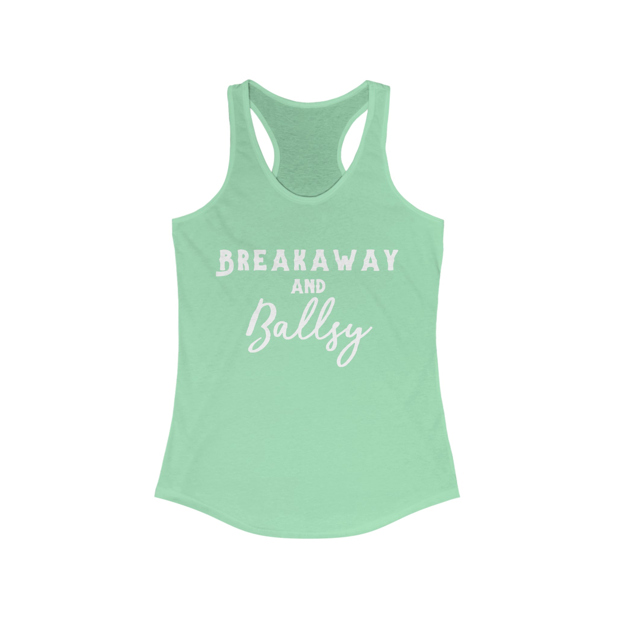 Breakaway & Ballsy Racerback Tank Horse Riding Discipline Tee Printify XS Solid Mint