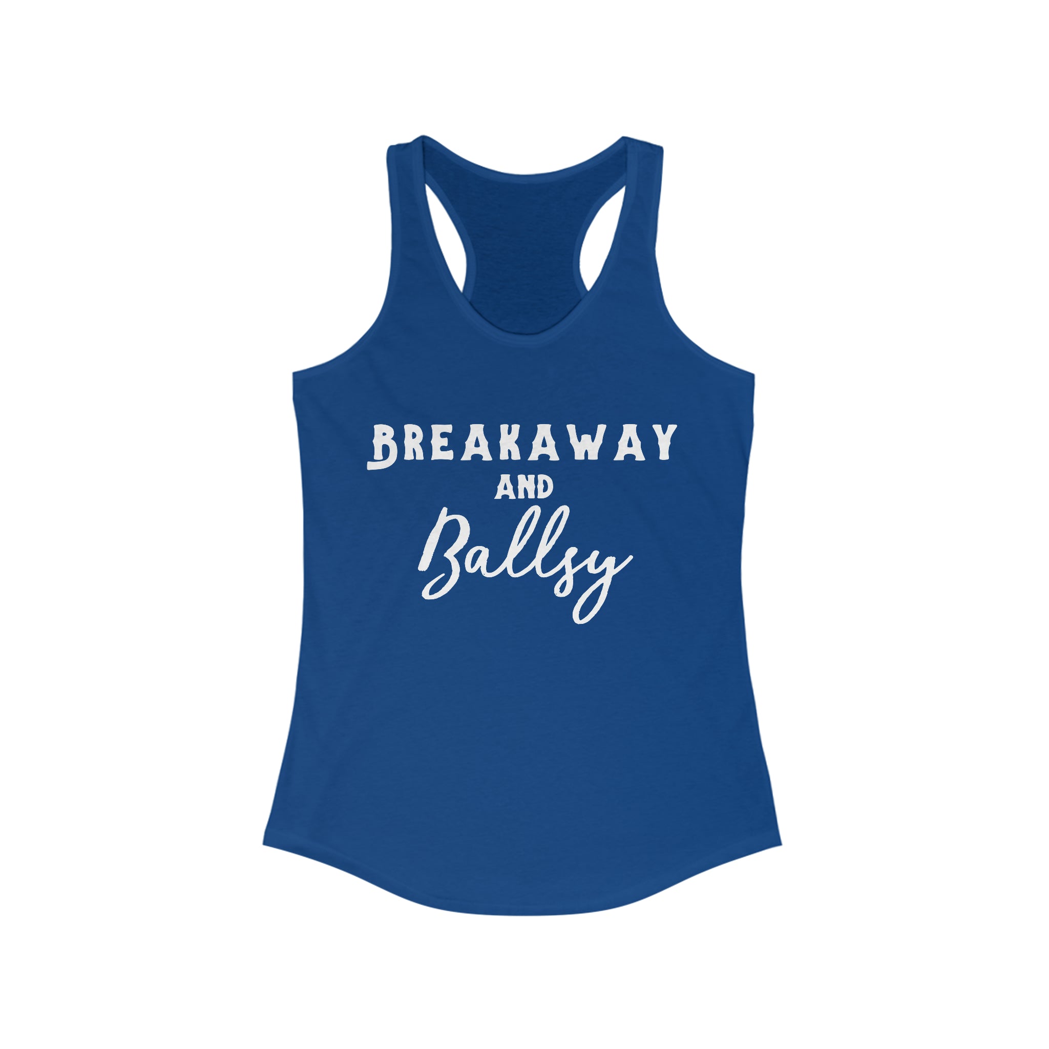 Breakaway & Ballsy Racerback Tank Horse Riding Discipline Tee Printify XS Solid Royal