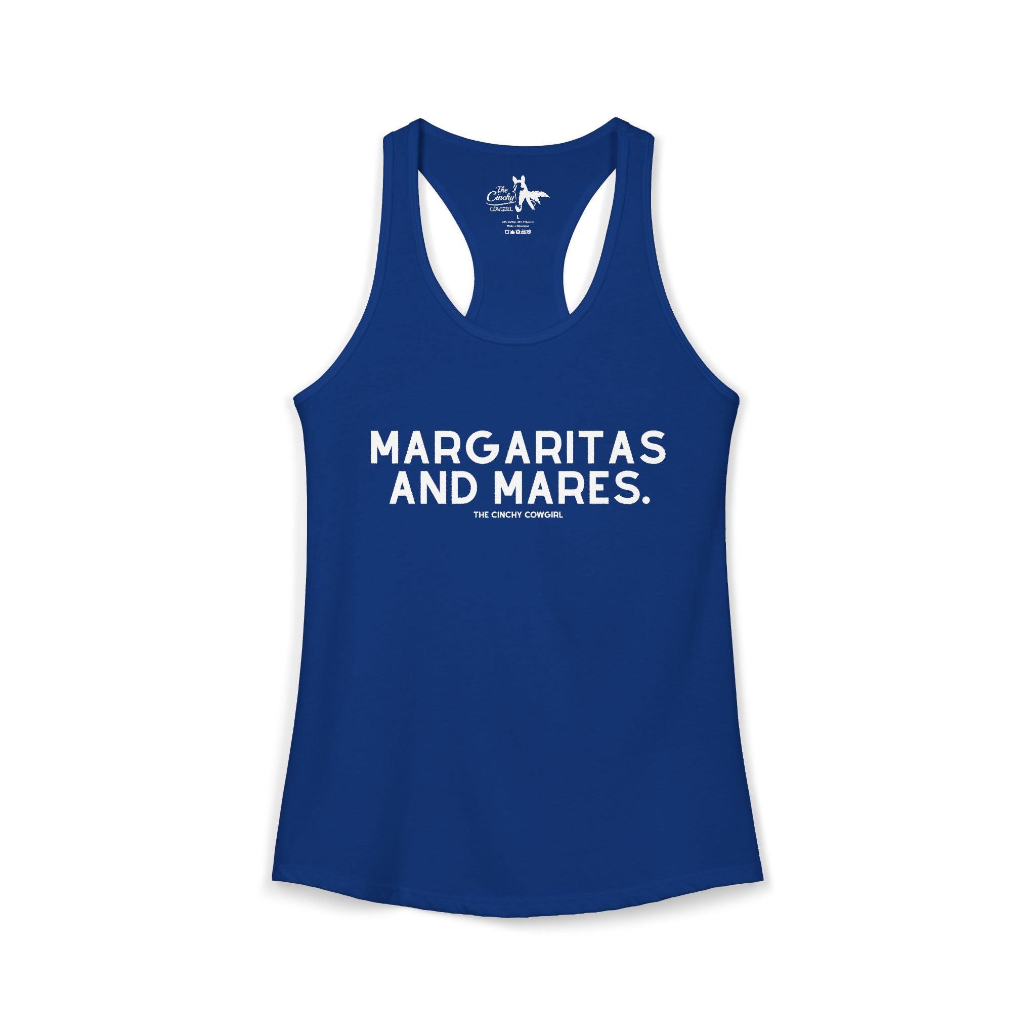 Margaritas & Mares Tank Top Tank Top The Cinchy Cowgirl - Print XS Solid Royal