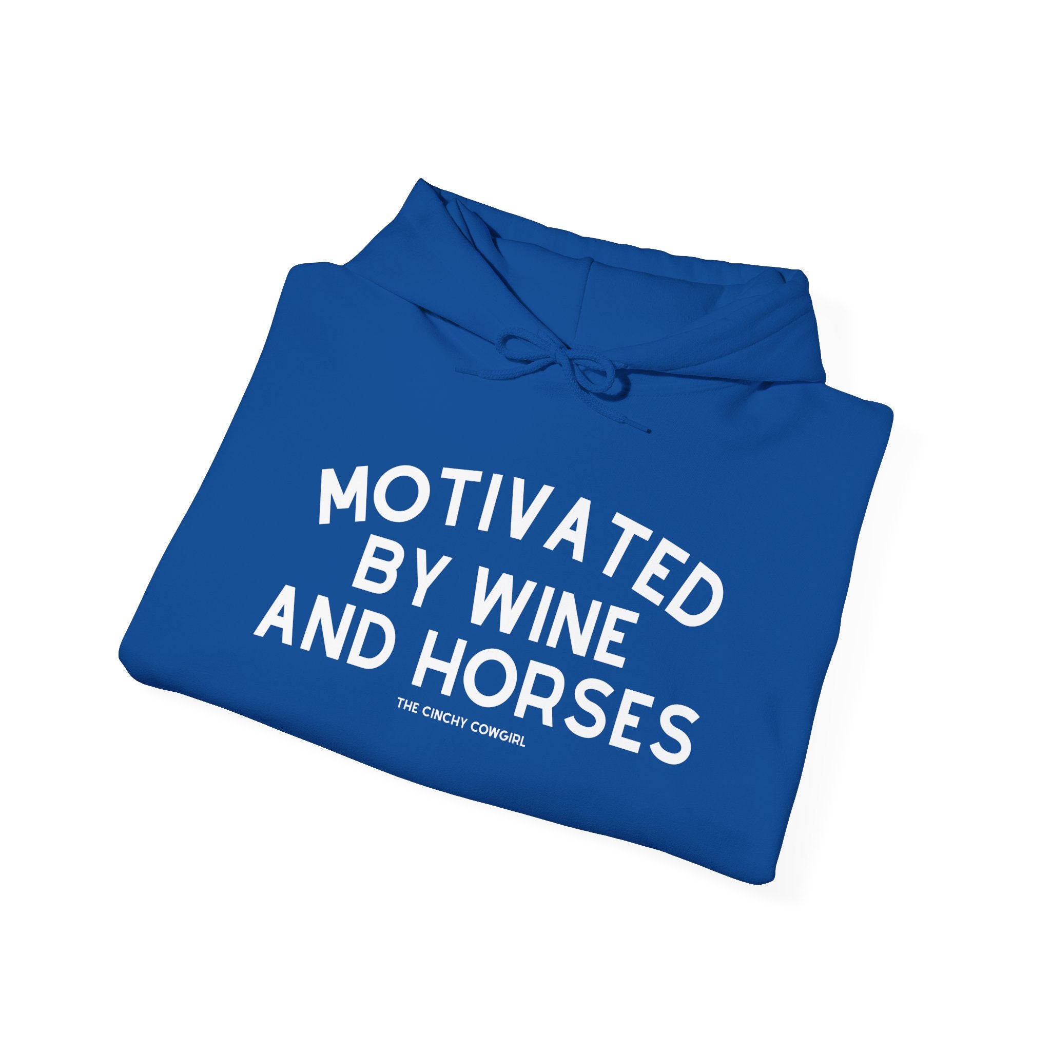 Motivated By Wine & Horses Hoodie Hoodie The Cinchy Cowgirl - Print