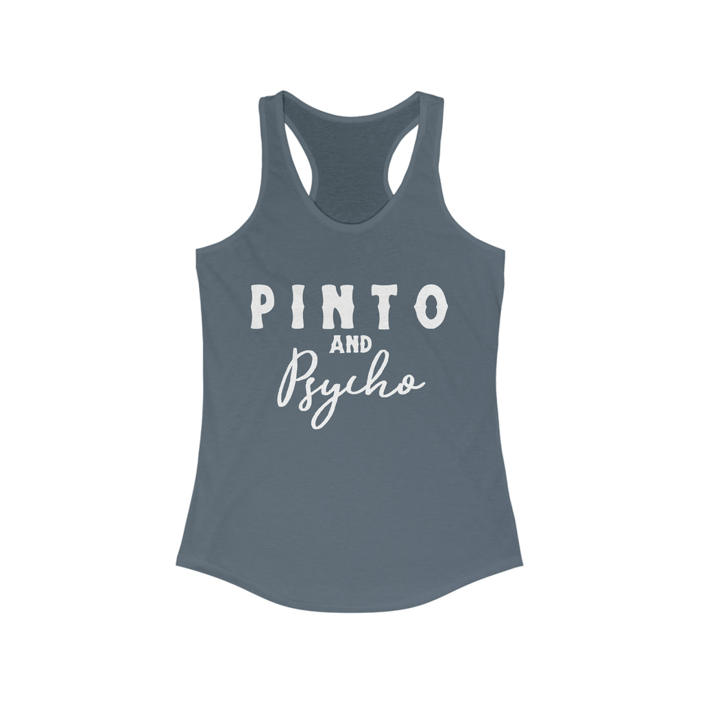 Pinto & Psycho Racerback Tank Horse Color Shirts Printify XS Solid Indigo 