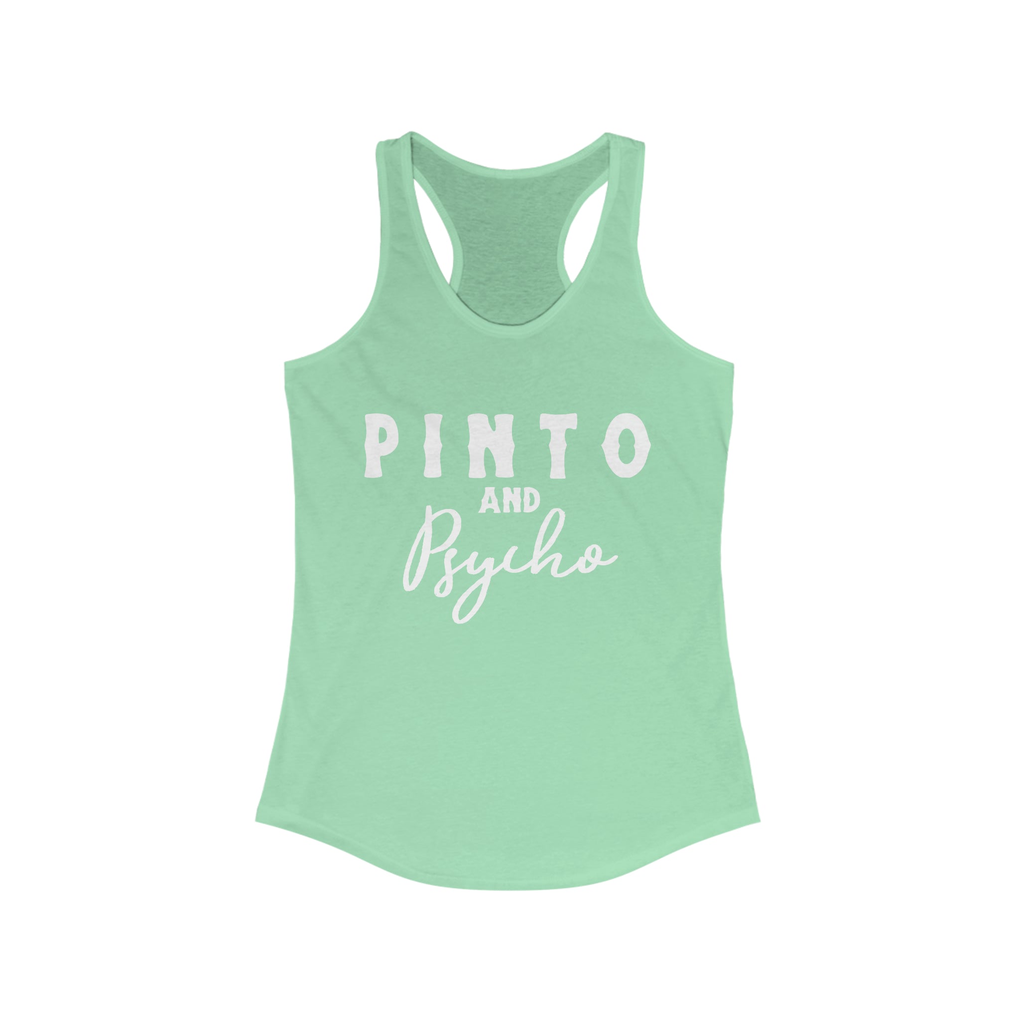 Pinto & Psycho Racerback Tank Horse Color Shirts Printify XS Solid Mint