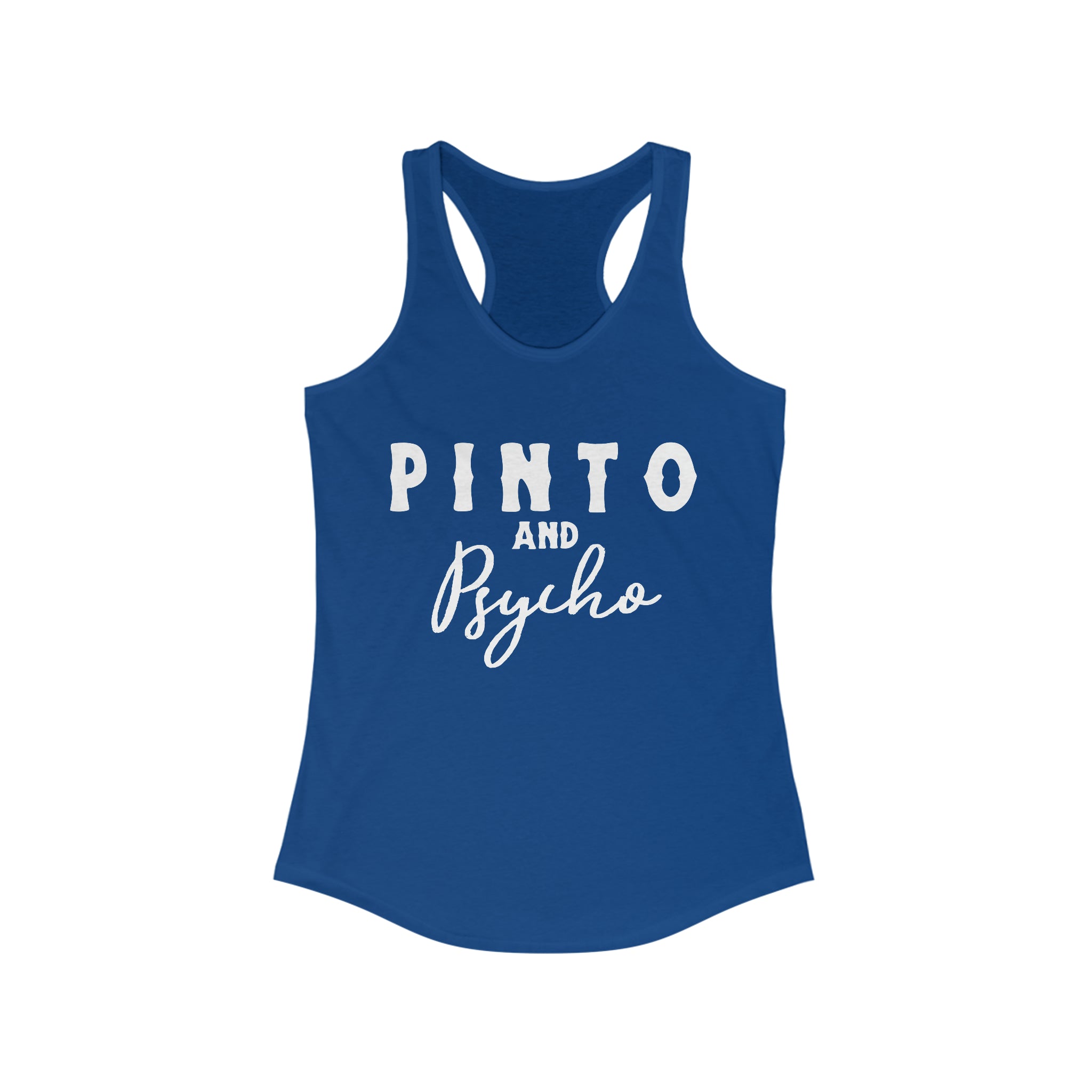 Pinto & Psycho Racerback Tank Horse Color Shirts Printify XS Solid Royal