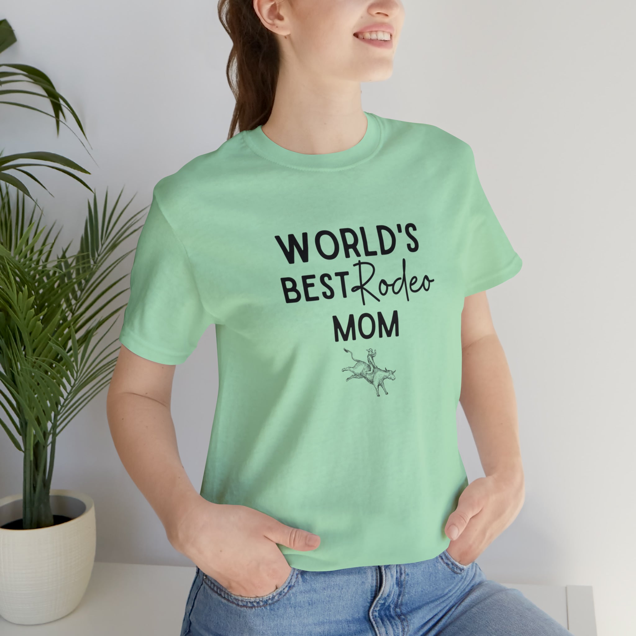 World's Best Rodeo Mom Short Sleeve Tee tcc graphic tee Printify Mint XS