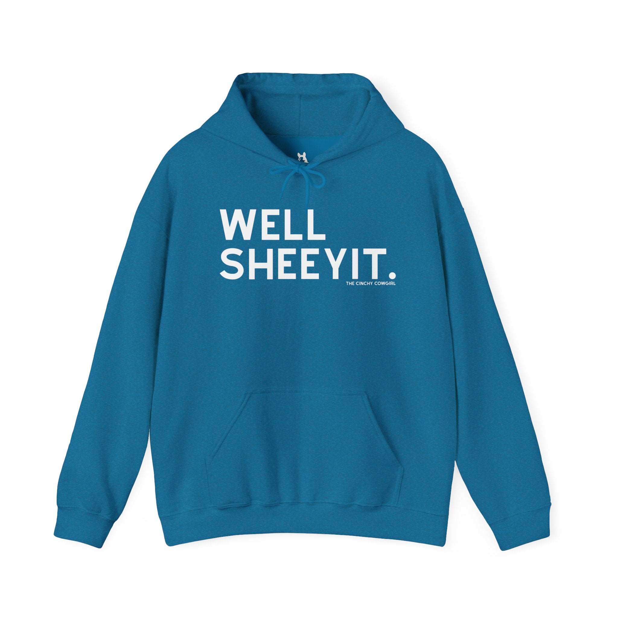 Well Sheeyit Hoodie Hoodie The Cinchy Cowgirl - Print Antique Sapphire S