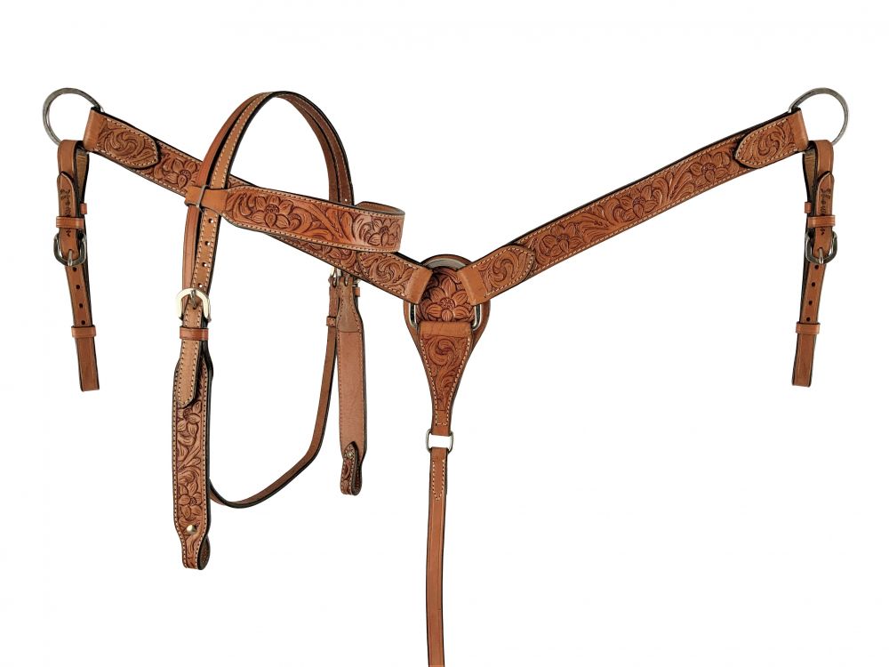 Hickory Blooms Browband Headstall and Breastcollar Set headstall set Shiloh