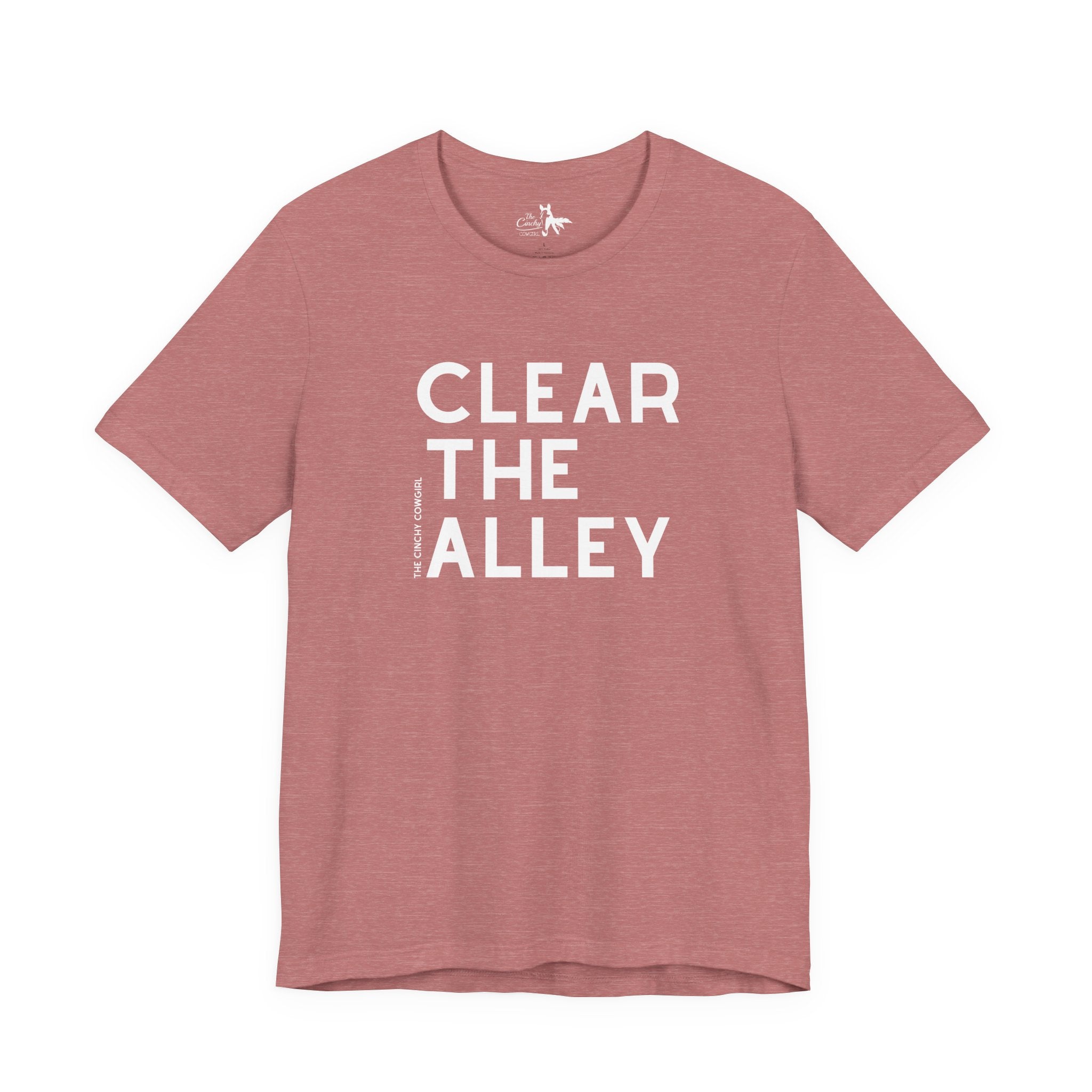 Clear The Alley Short Sleeve Tee Graphic Tee The Cinchy Cowgirl - Print Heather Mauve XS