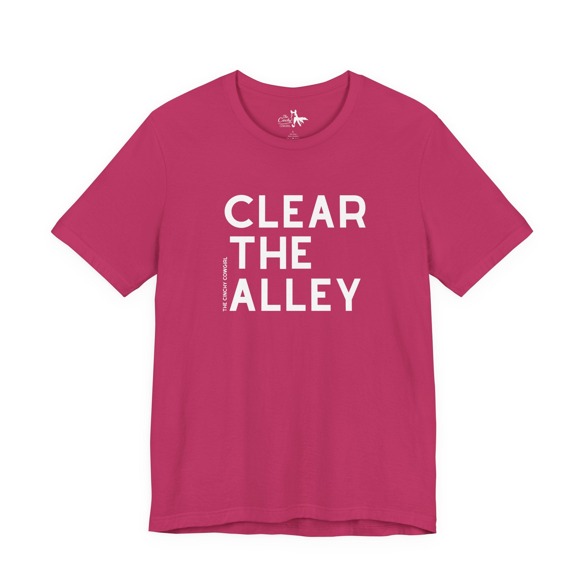 Clear The Alley Short Sleeve Tee Graphic Tee The Cinchy Cowgirl - Print Berry XS