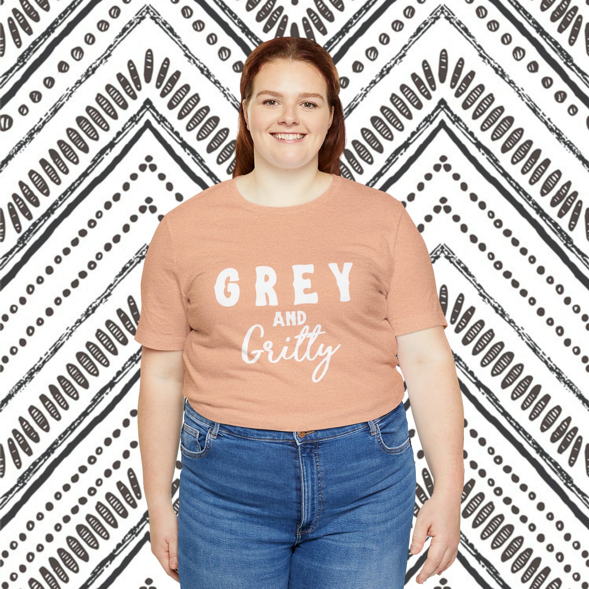 Grey & Gritty Short Sleeve Tee Horse Color Shirt Printify
