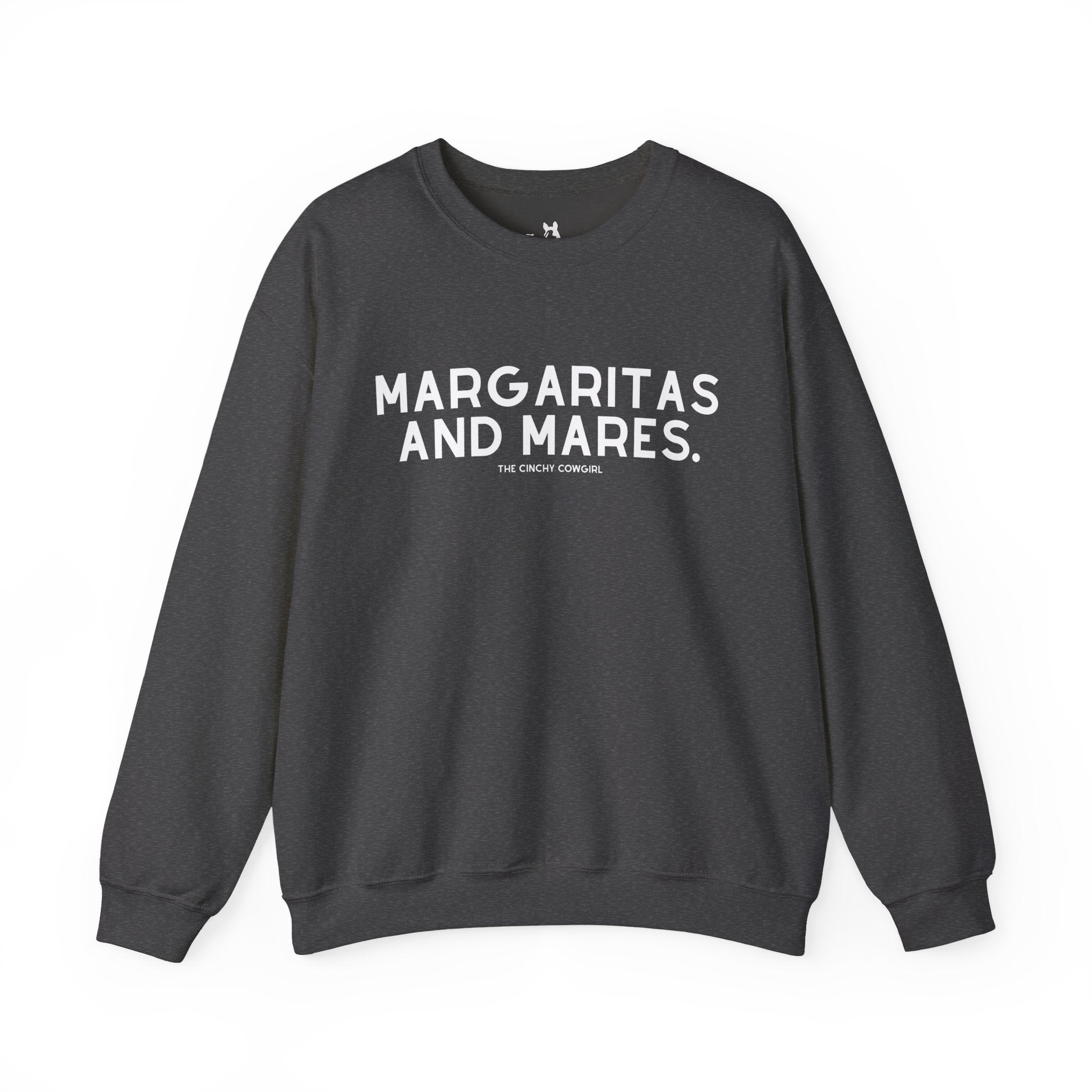 Margaritas and Mares Pullover Graphic Pullover The Cinchy Cowgirl - Print S Dark Heather