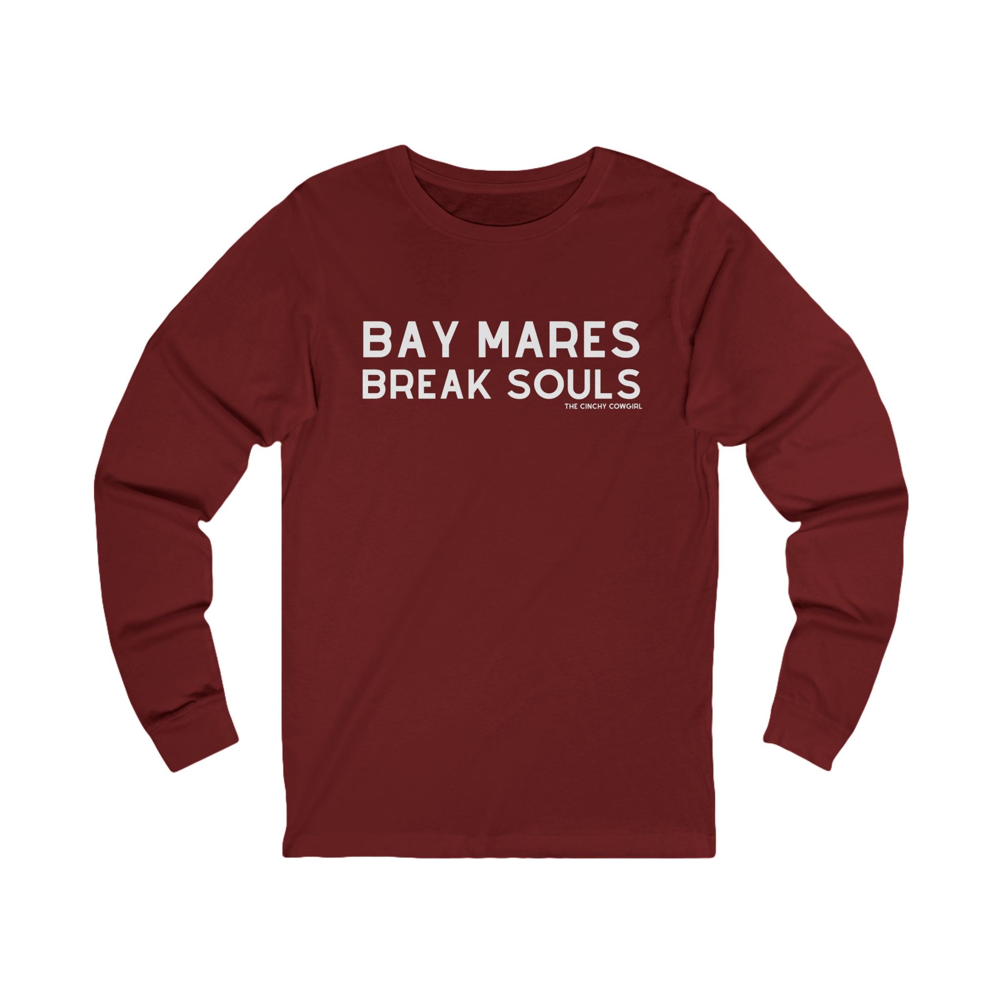 Bay Mares Break Souls Long Sleeve Tee Long-sleeve The Cinchy Cowgirl - Print S Cardinal