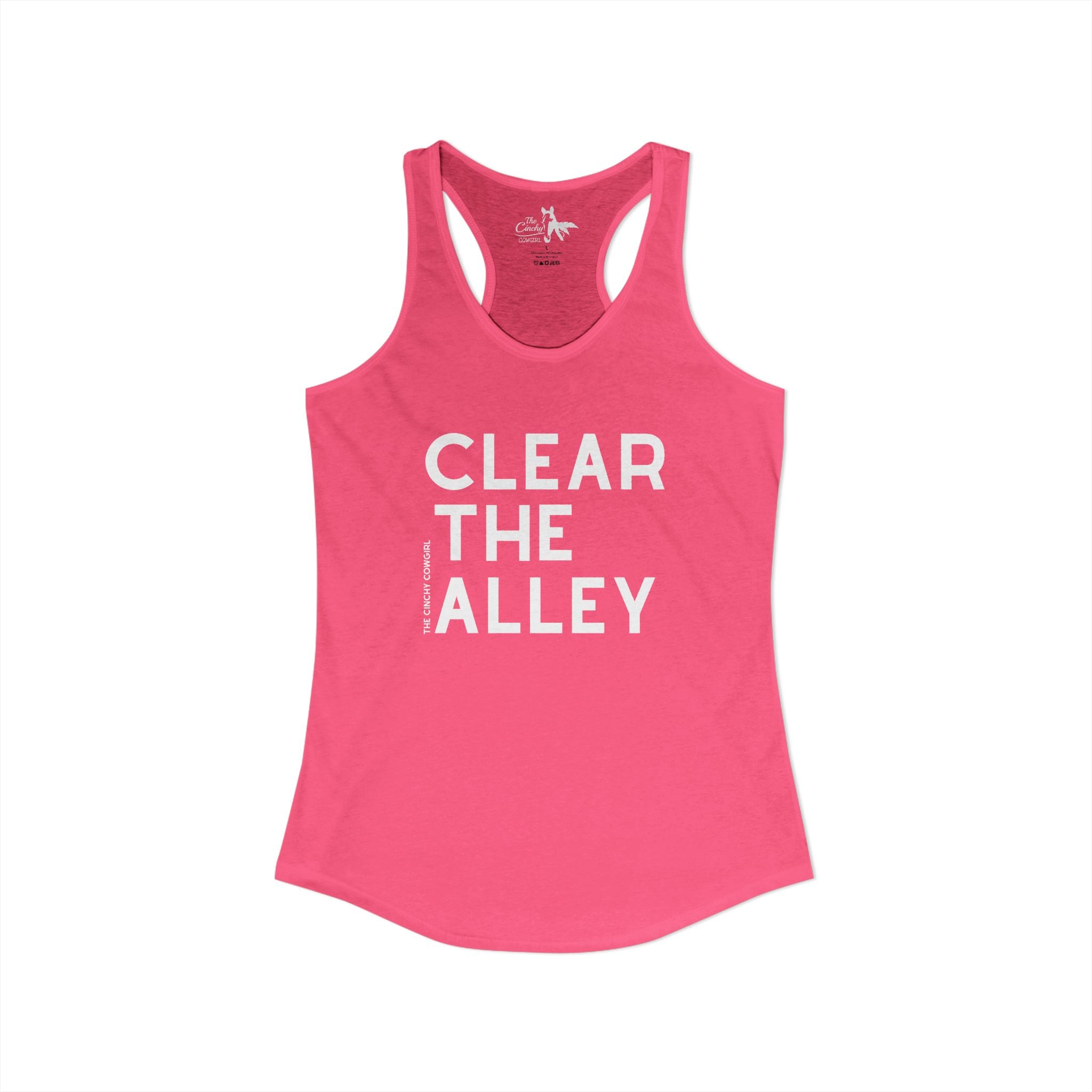 Clear The Alley Tank Top Tank Top The Cinchy Cowgirl - Print XS Solid Hot Pink