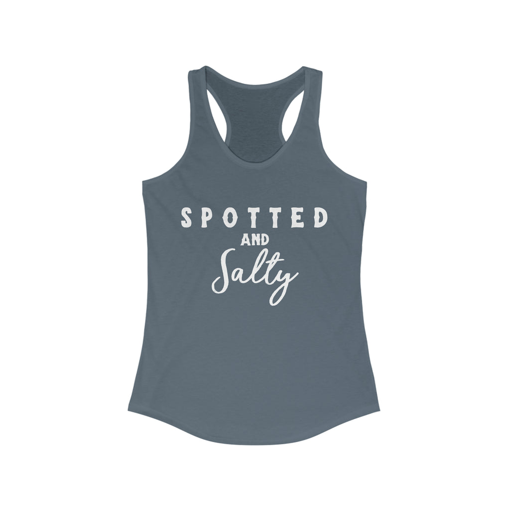 Spotted & Salty Racerback Tank Horse Color Shirts Printify XS Solid Indigo 