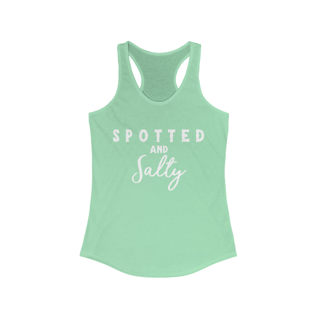 Spotted & Salty Racerback Tank Horse Color Shirts Printify XS Solid Mint 