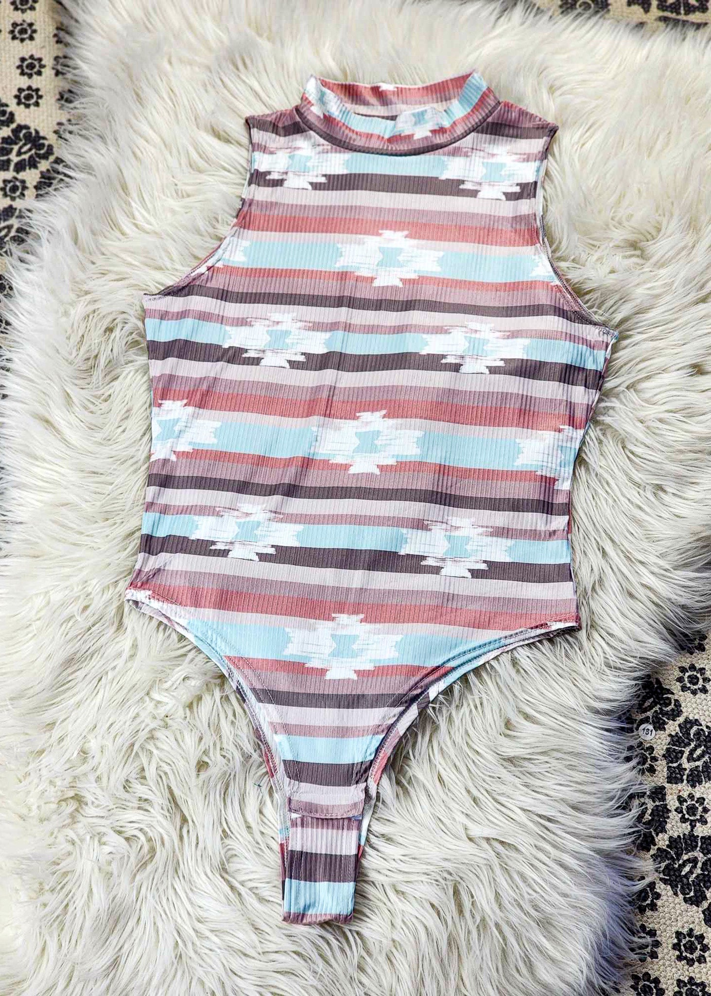 Pastel Aztec Bodysuit The Cinchy Cowgirl (YC)