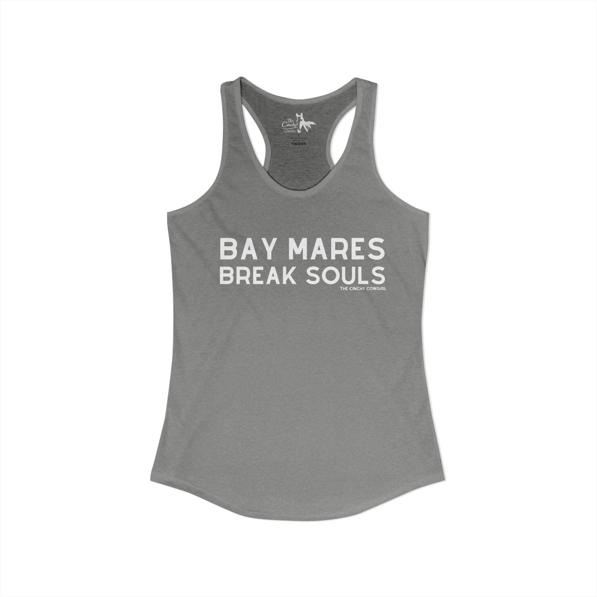 Bay Mares Break Souls Tank Top graphic tank The Cinchy Cowgirl - Print XS Heather Grey