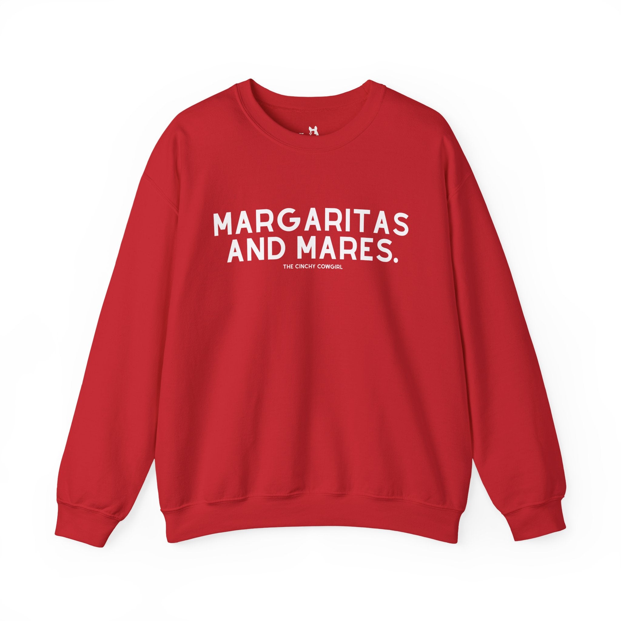 Margaritas and Mares Pullover Graphic Pullover The Cinchy Cowgirl - Print S Red