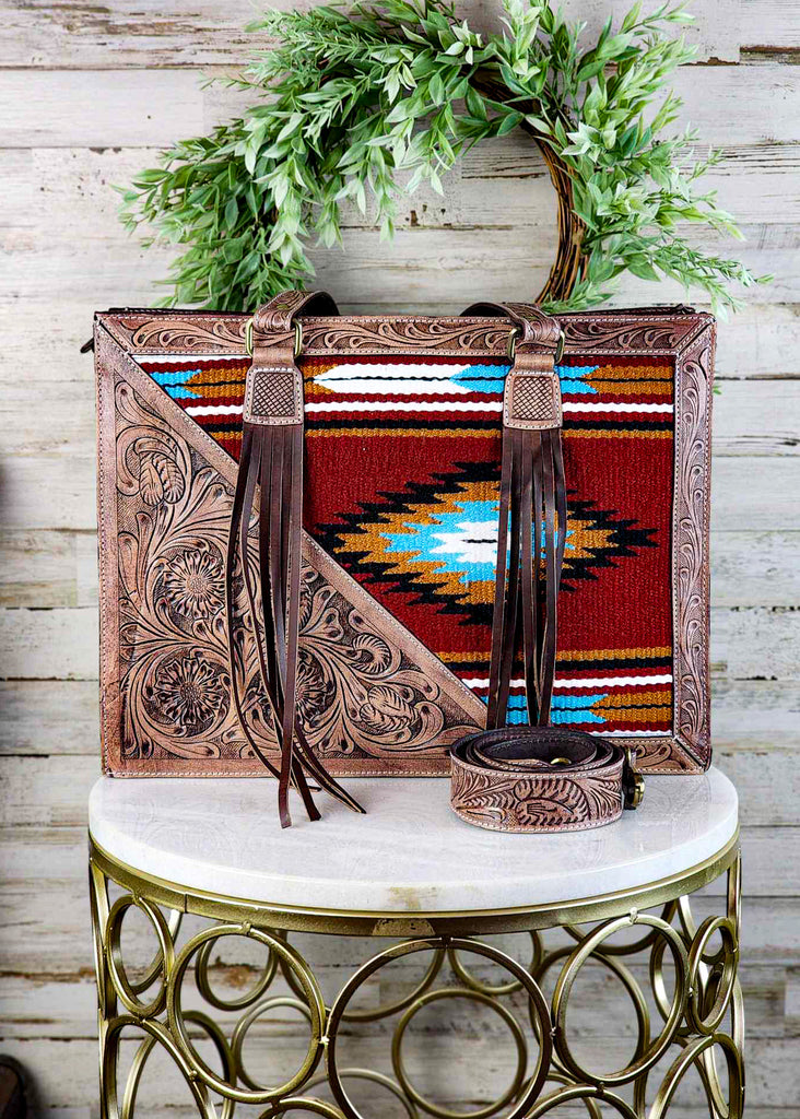 Concealed Carry Warm Aztec Tote Handbag tote handbag The Cinchy Cowgirl (ARY)   