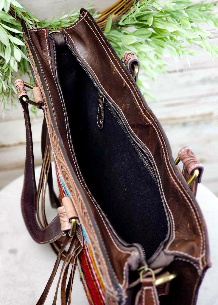 Concealed Carry Warm Aztec Tote Handbag tote handbag The Cinchy Cowgirl (ARY)   