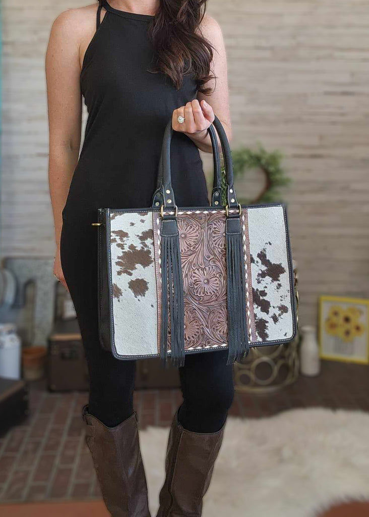 Concealed Carry Pecos Plains Tote Handbag tote handbag The Cinchy Cowgirl (ARY)   