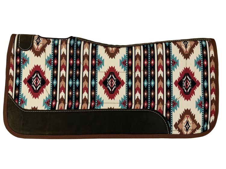 Nylon Southwestern Printed Felt Bottom Saddle Pad western saddle pad Shiloh