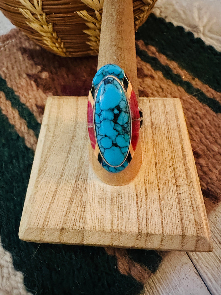 Size 8 Multi Stone Ring NT jewelry Handmade   