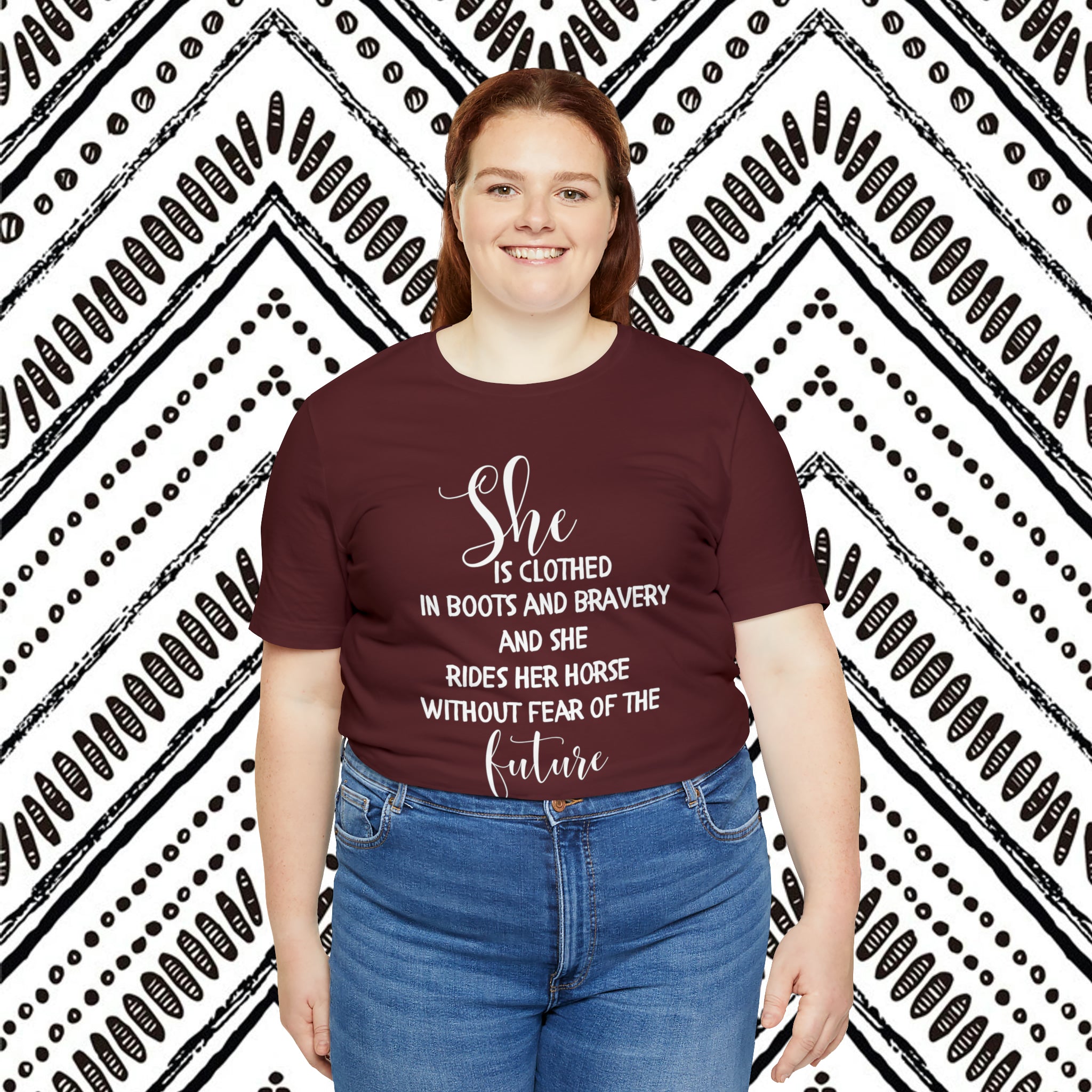 She is Clothed Short Sleeve Tee tcc graphic tee Printify